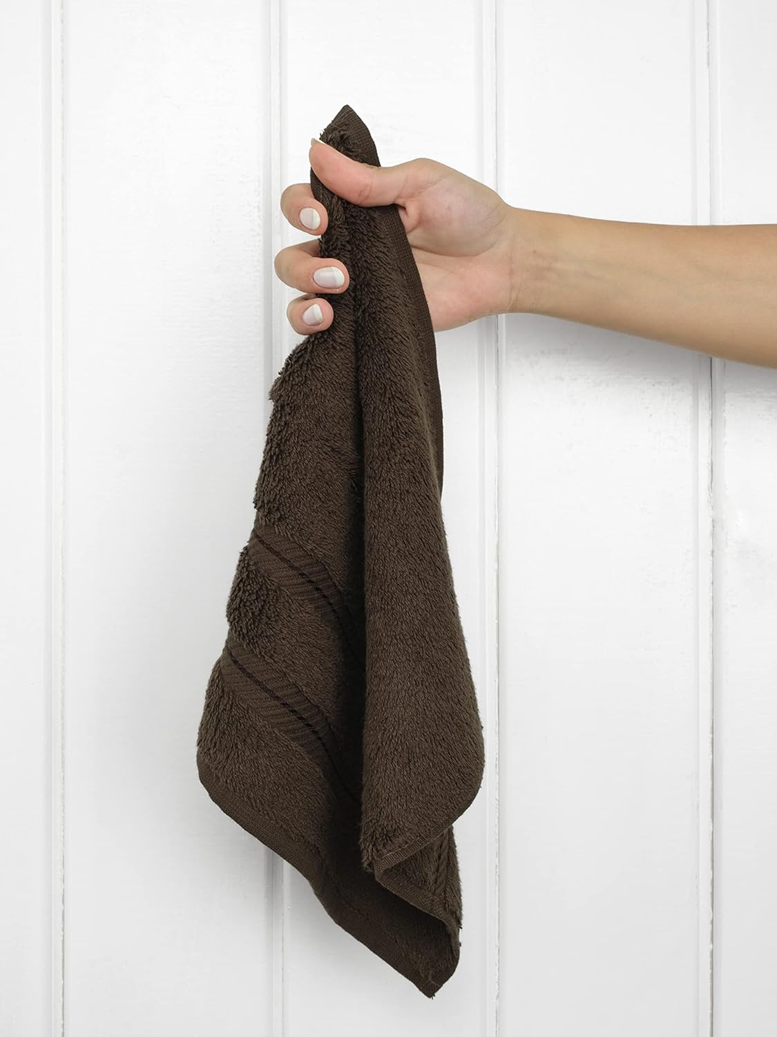 Thumbnail 1 de American Soft Linen Luxury Bath Towels 600 GSM 100% Turkish Cotton, 4-Pack Washcloths (13x13 inches) in Brown