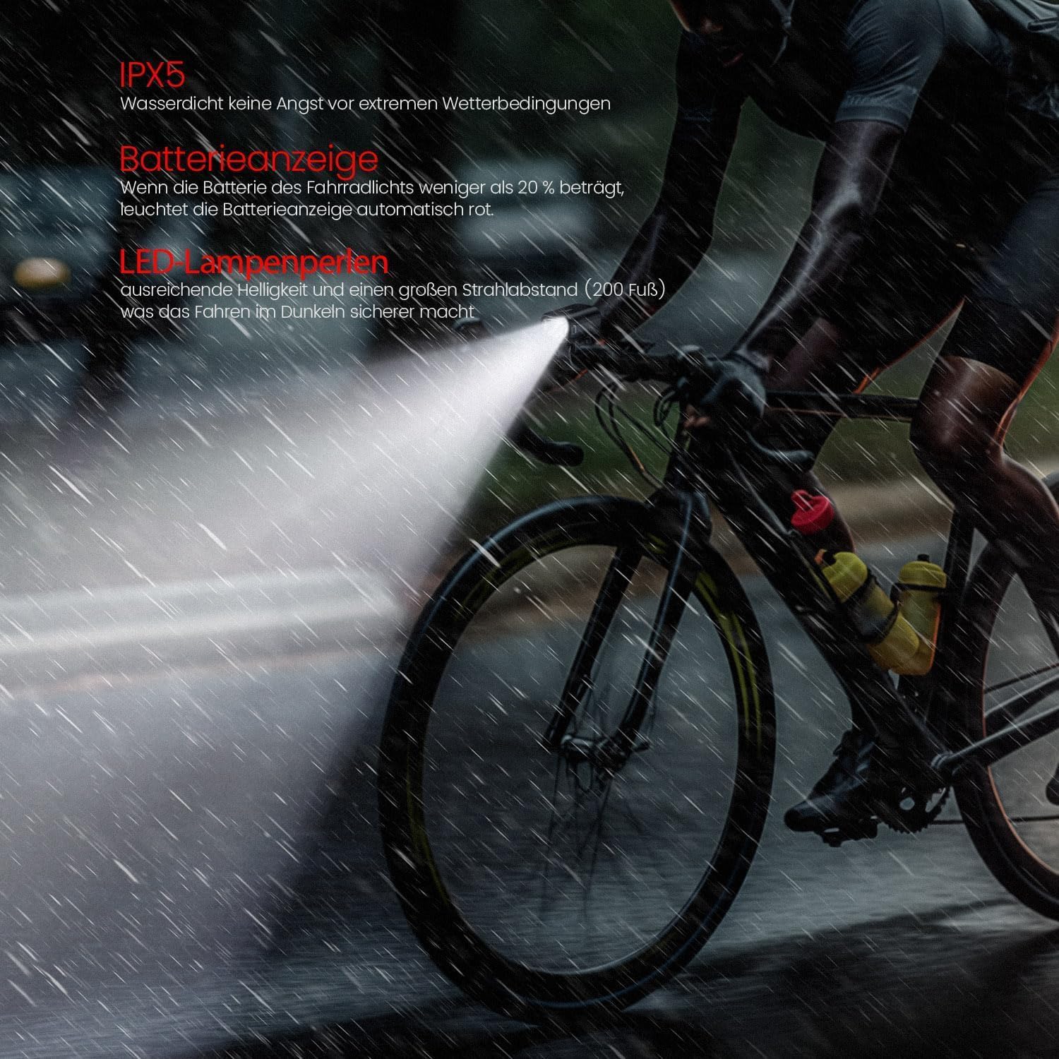 Detalle 1 de KCCYB Fahrradlicht Set StVZO