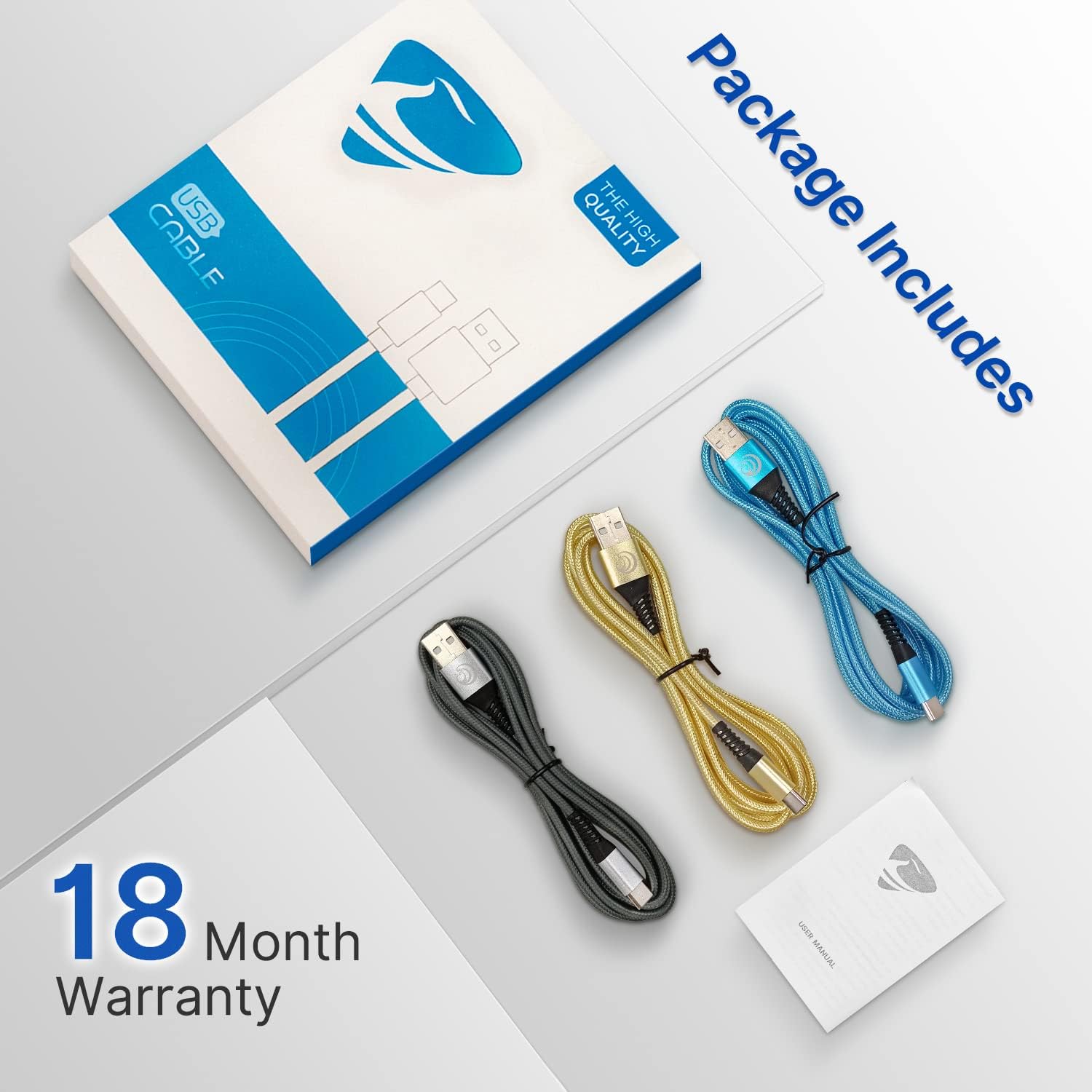 Thumbnail 6 de USB C Charger Cable 2m 3Pack for mobiles