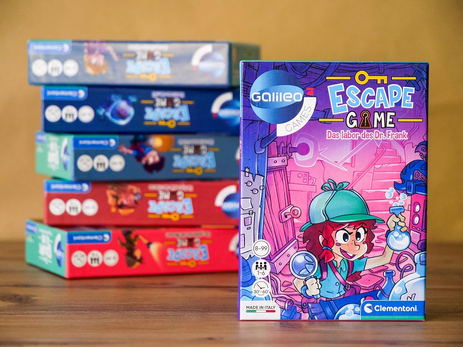 Detalle de Clementoni Escape Game „Das Labor des Dr. Frank“ (59226) – Gesellschaftsspiel für Detektiv- und Rätselrunden ab 8 Jahren