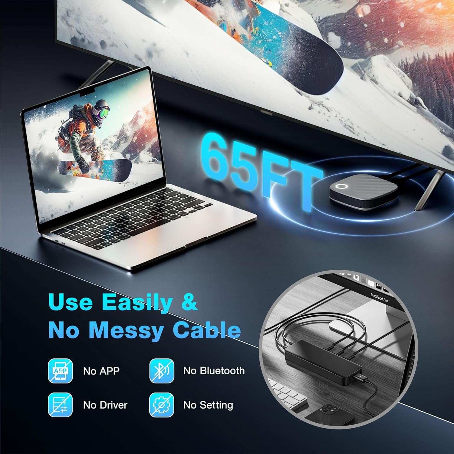 Thumbnail 3 de SOCLLLife Wireless HDMI Dongle Adapter 2026 Real 4K/5G