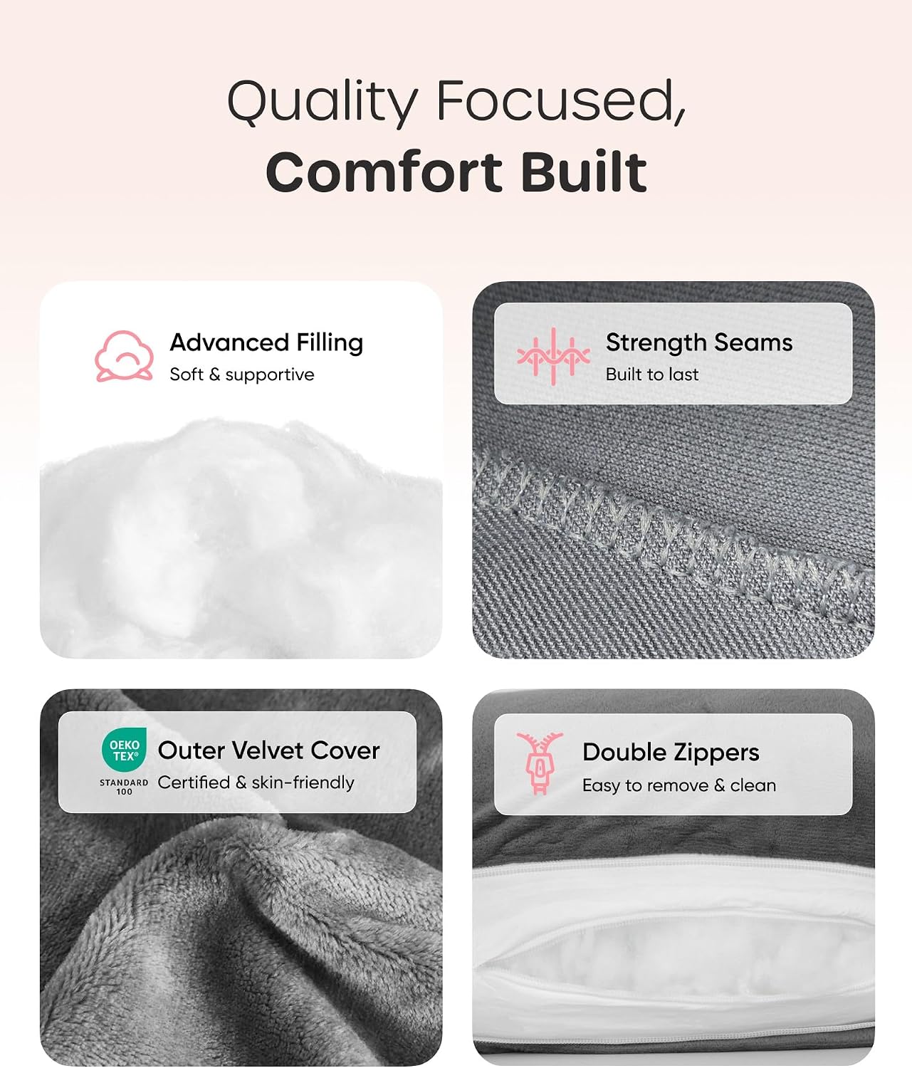 Thumbnail 5 de Nuliie Pregnancy Pillow U‑Shaped for Maternity Support