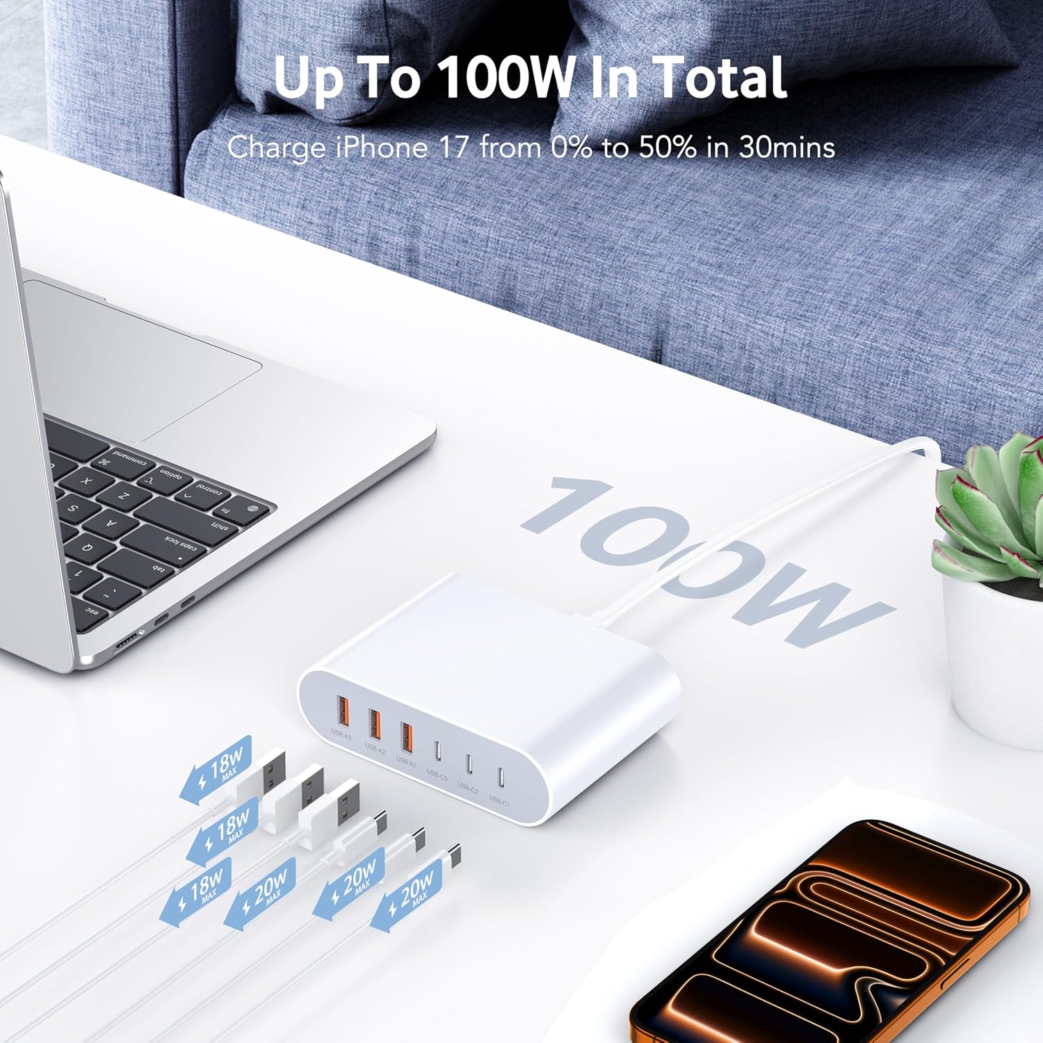 Detalle 2 de USB-C Multiport Charger 100W