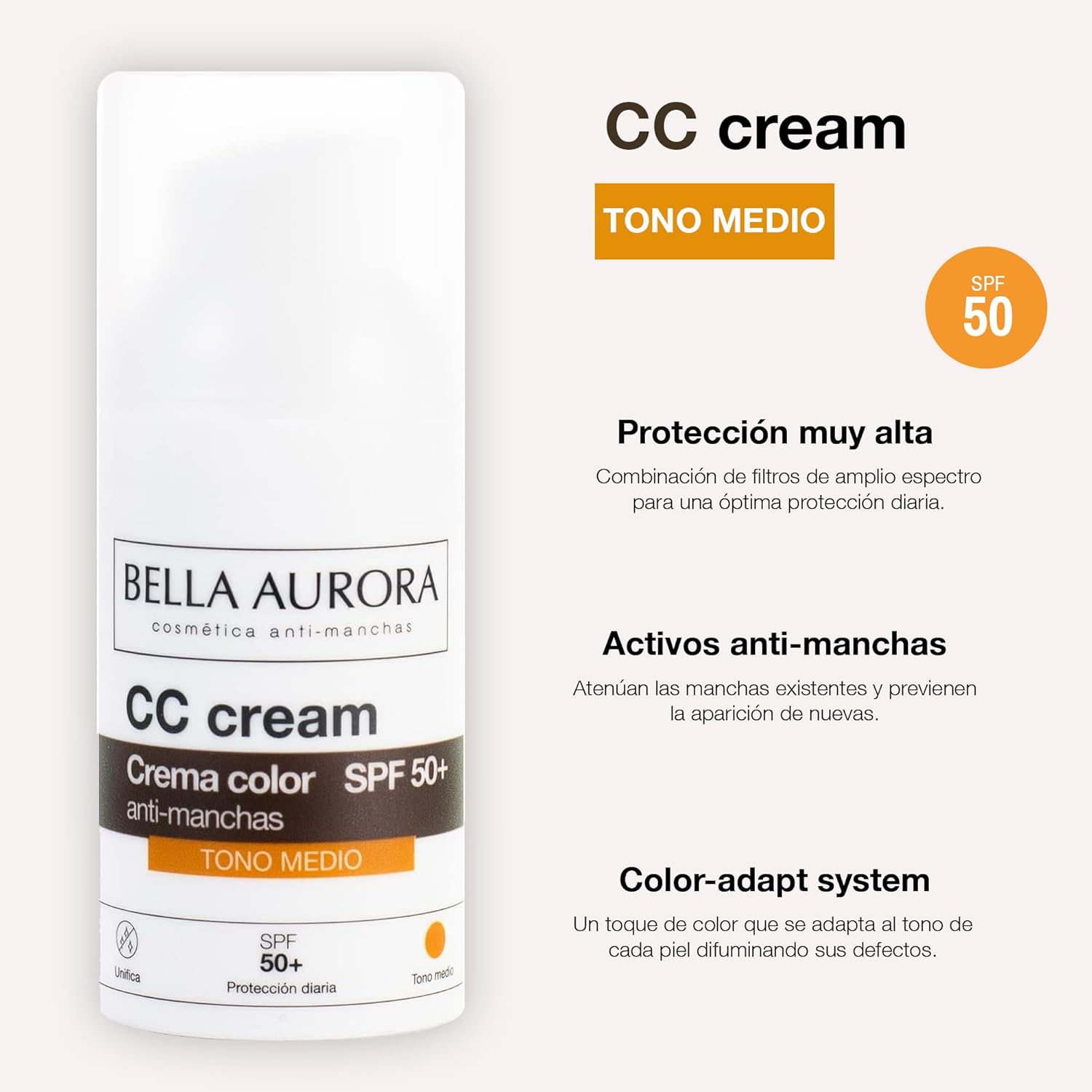 Thumbnail 4 de BELLA AURORA CC Cream Antimanchas SPF50+ 🌞 Tono Medio