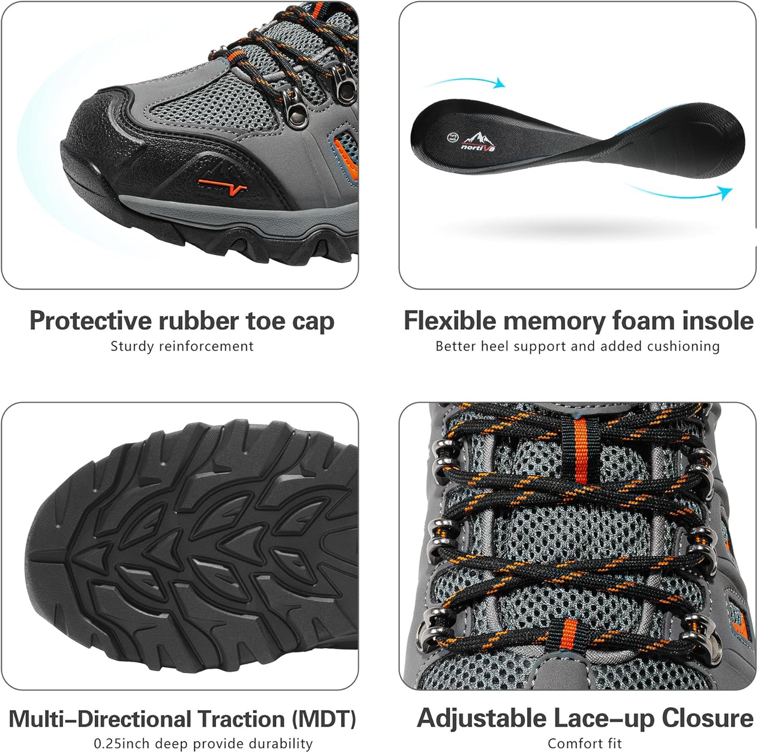 Thumbnail 3 de NORTIV 8 Chaussures de Randonnée pour Hommes – Imperméables et Respirantes, Quest-1
