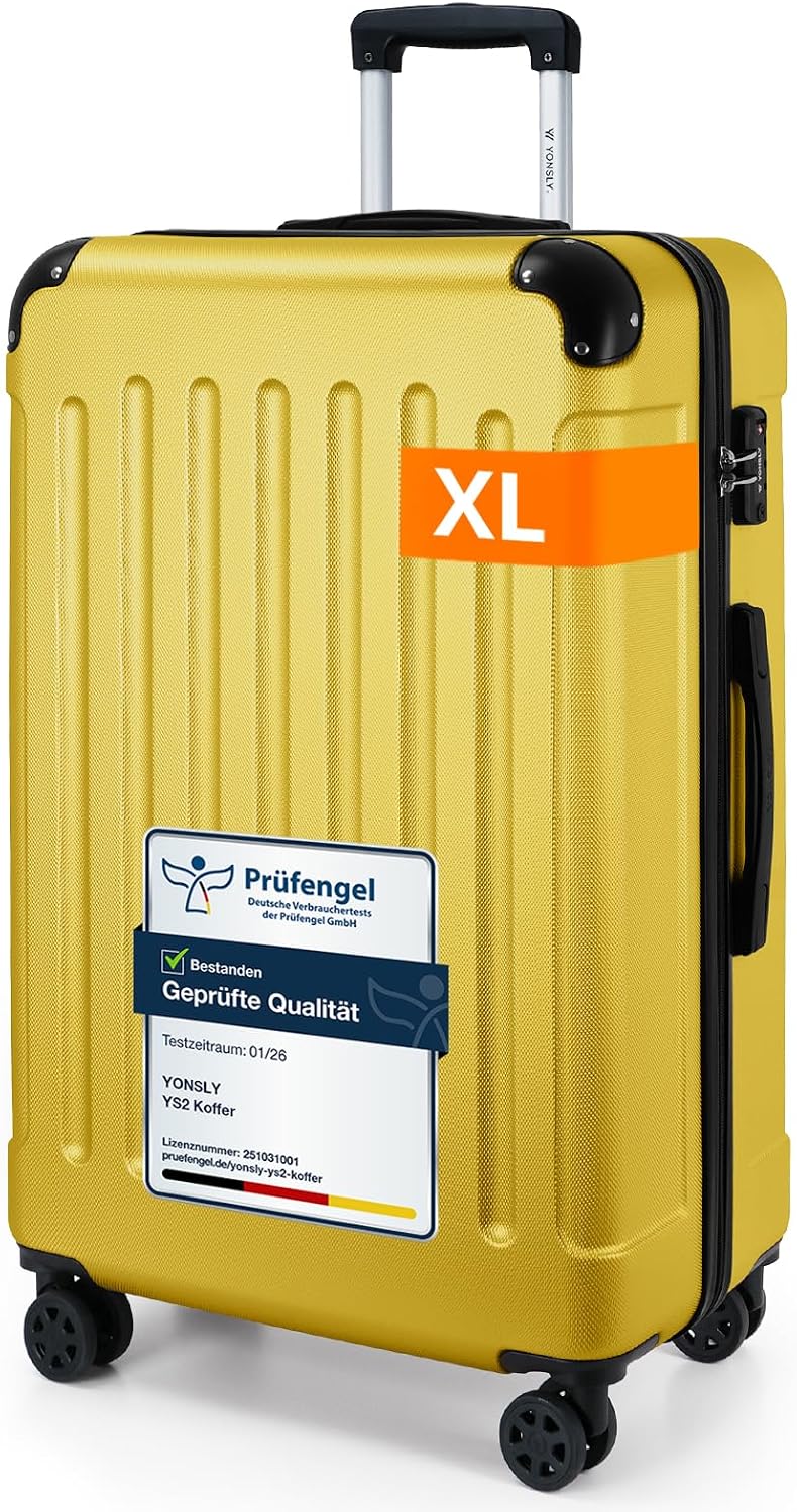 Thumbnail 6 de YONSLY Gepäckkoffer XL Dunkelgrün – Hartschale, 360° Rollen, Zahlenschloss