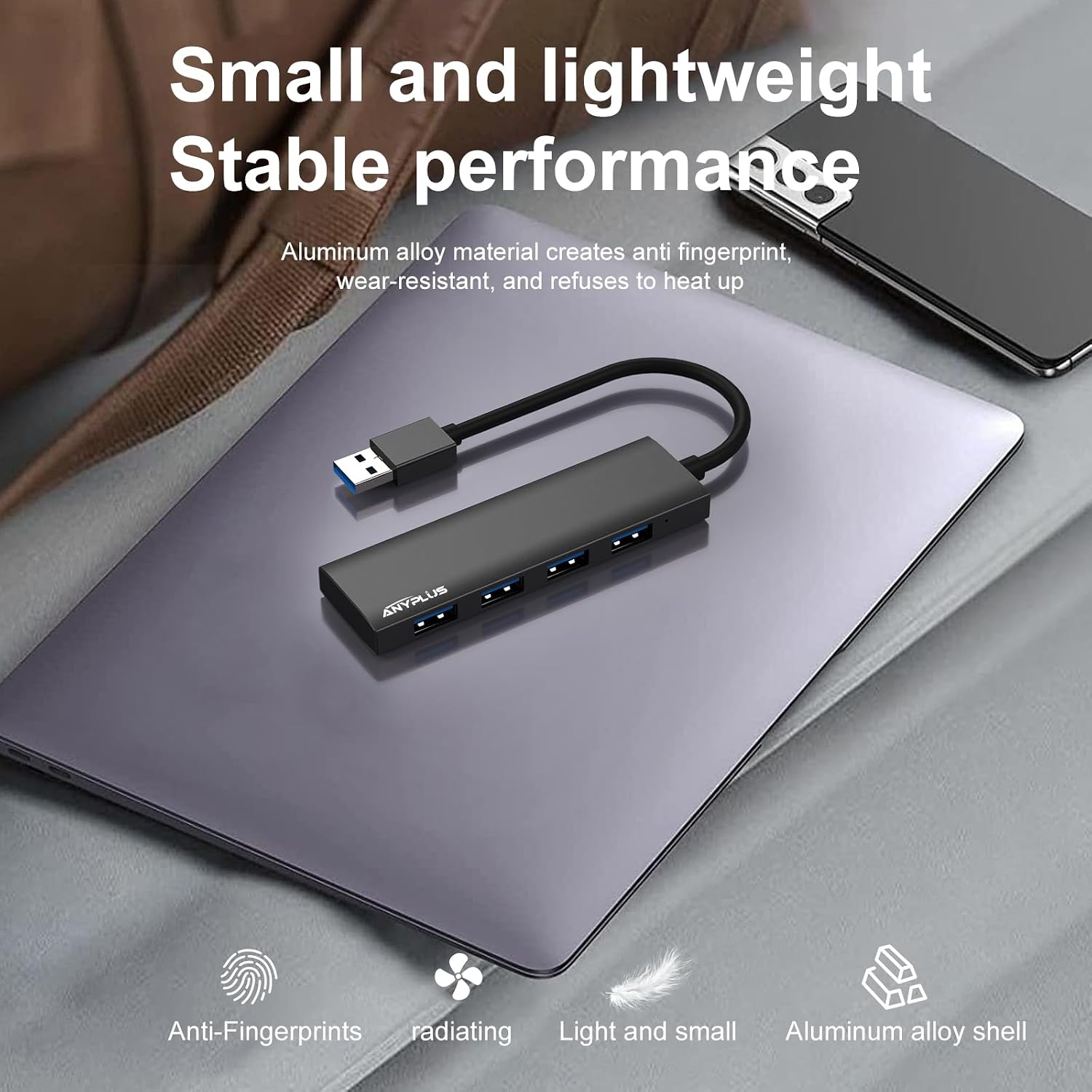 Detalle 2 de AnyPLUS USB Hub USB 3.0 4-port Aluminium