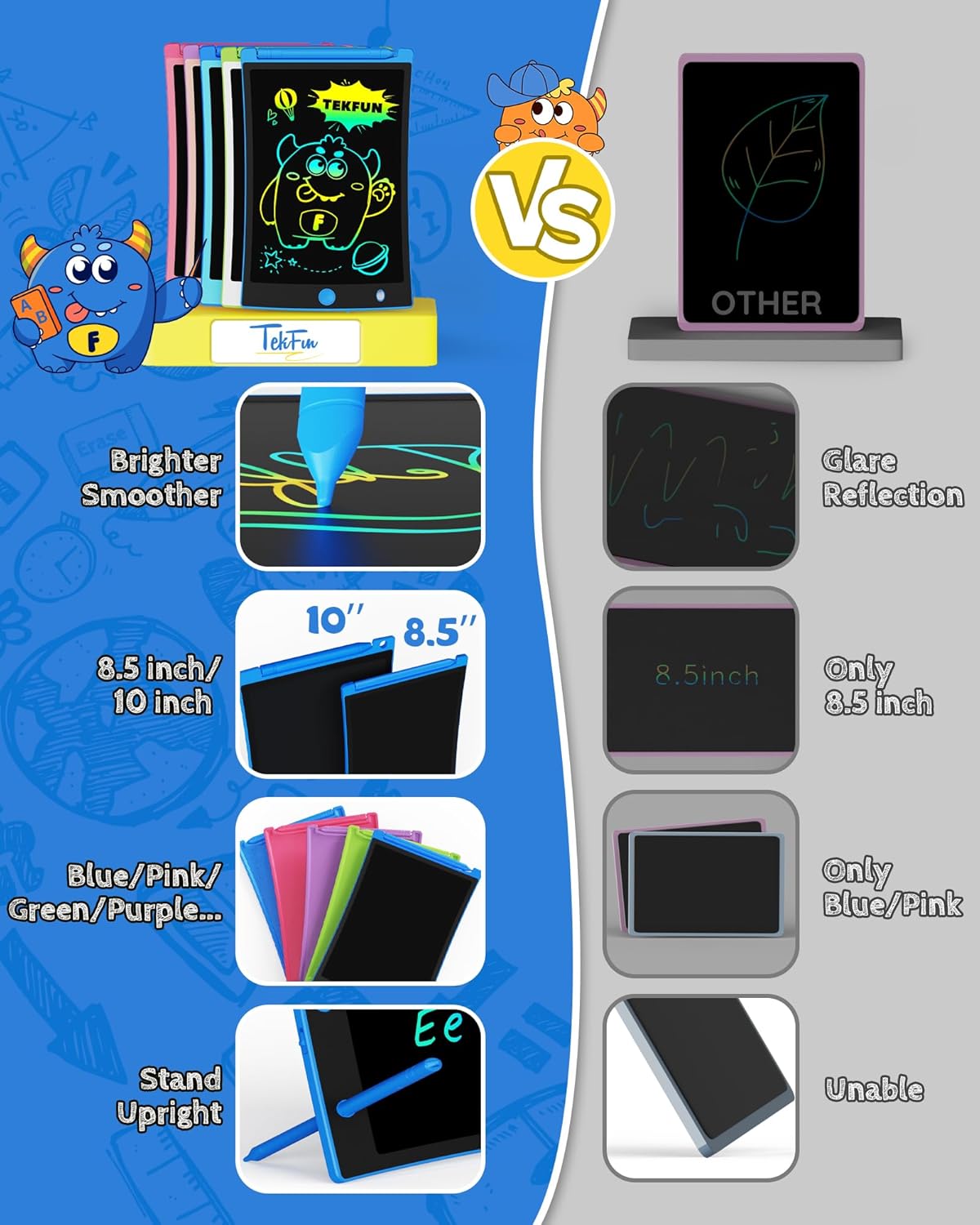 Thumbnail 2 de TEKFUN 8.5in LCD Writing Tablet 2-Pack 🖍️