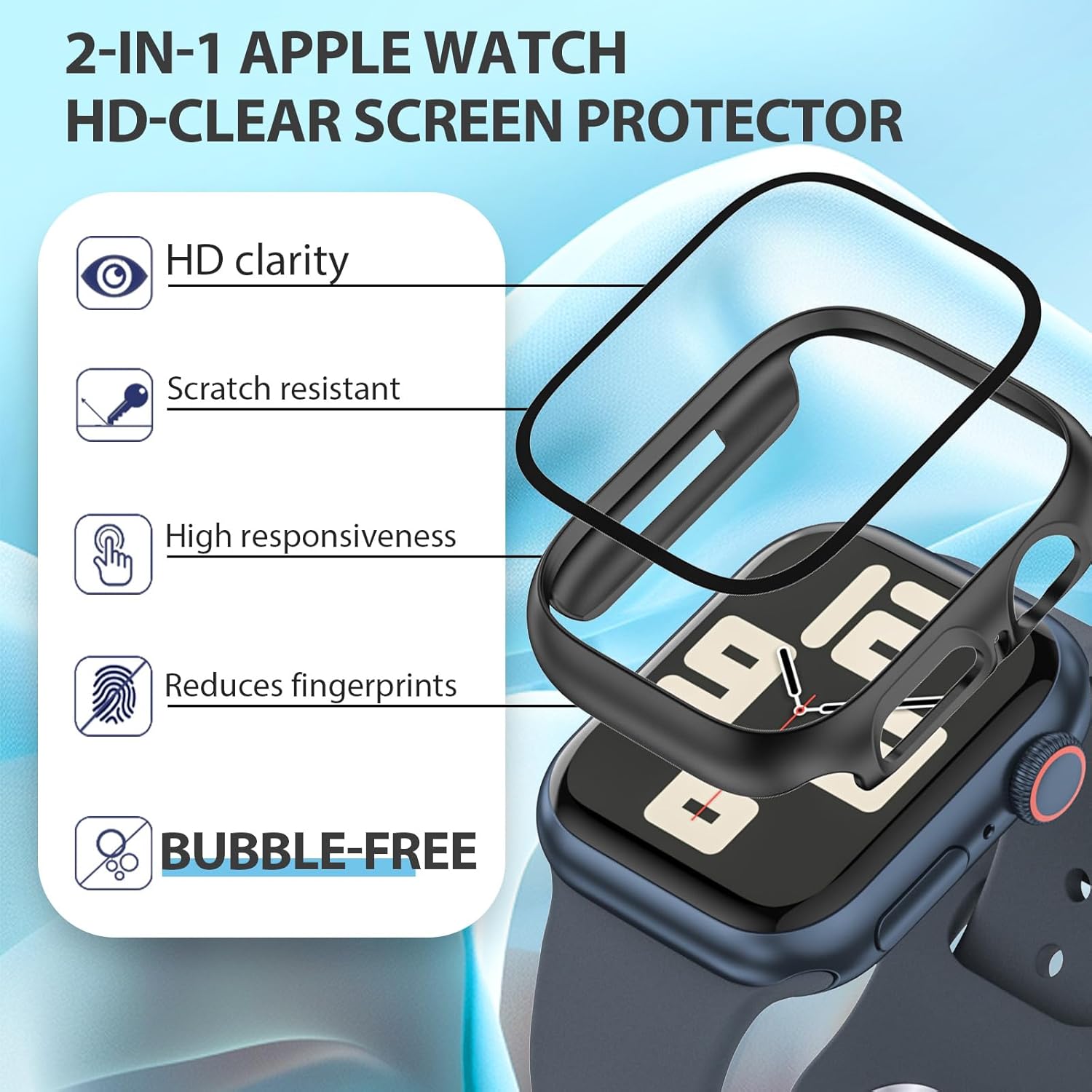 Thumbnail 2 de JDBLHM 6-Pack 41mm Apple Watch Case with Tempered Glass Screen Protector