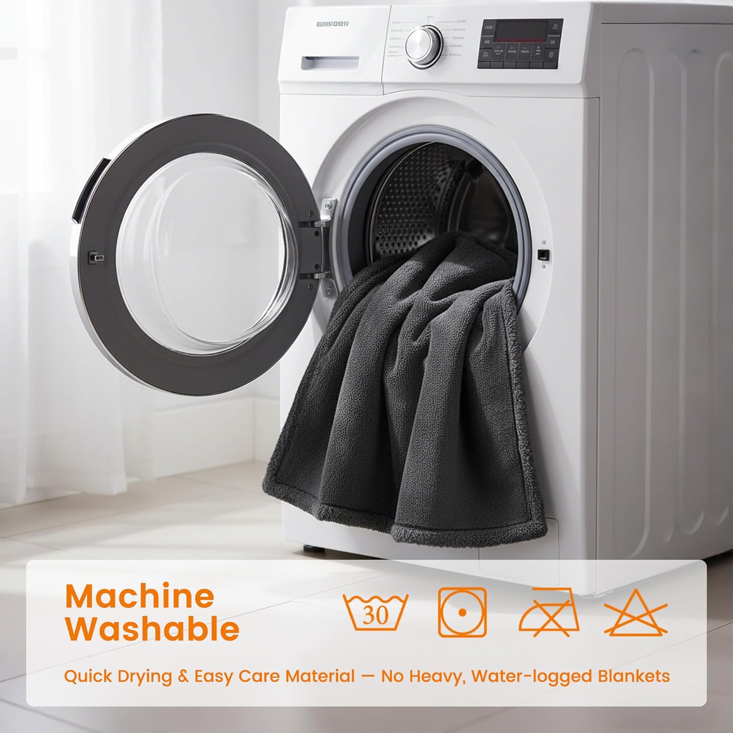 Thumbnail 4 de fireowl Dog Blanket Waterproof Washable – Ultra Soft Quick Dry Pet Throw, Extra Large 145x216cm (Grey)