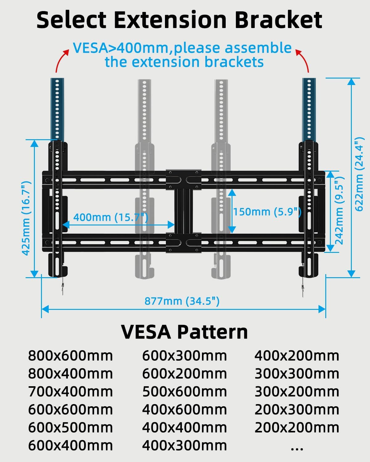 Thumbnail 4 de HOME VISION HV8802 0.86" Ultra Slim TV Wall Mount