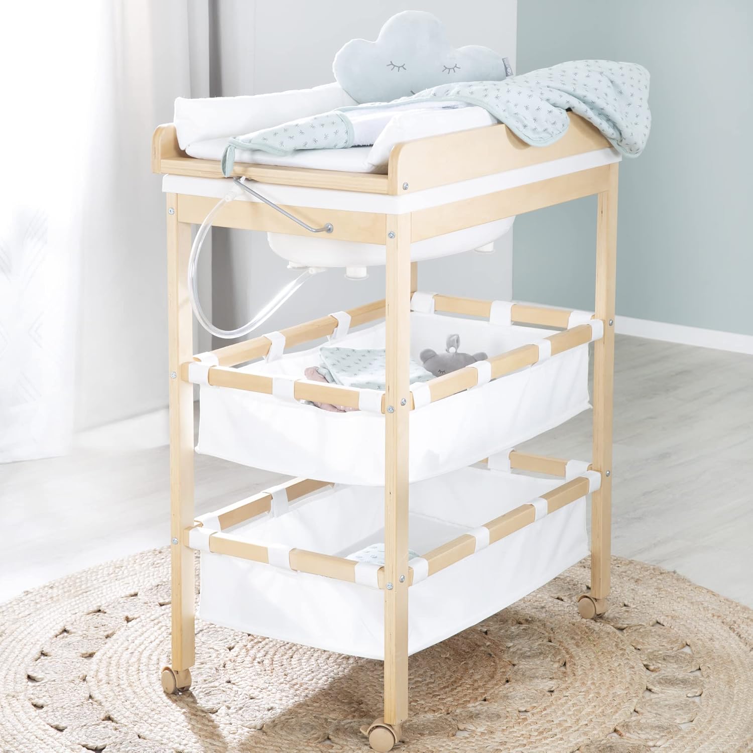 Thumbnail 3 de roba Bade Wickel Kombi Baby Pool – Wickeltisch klappbar mit integrierter Badewanne