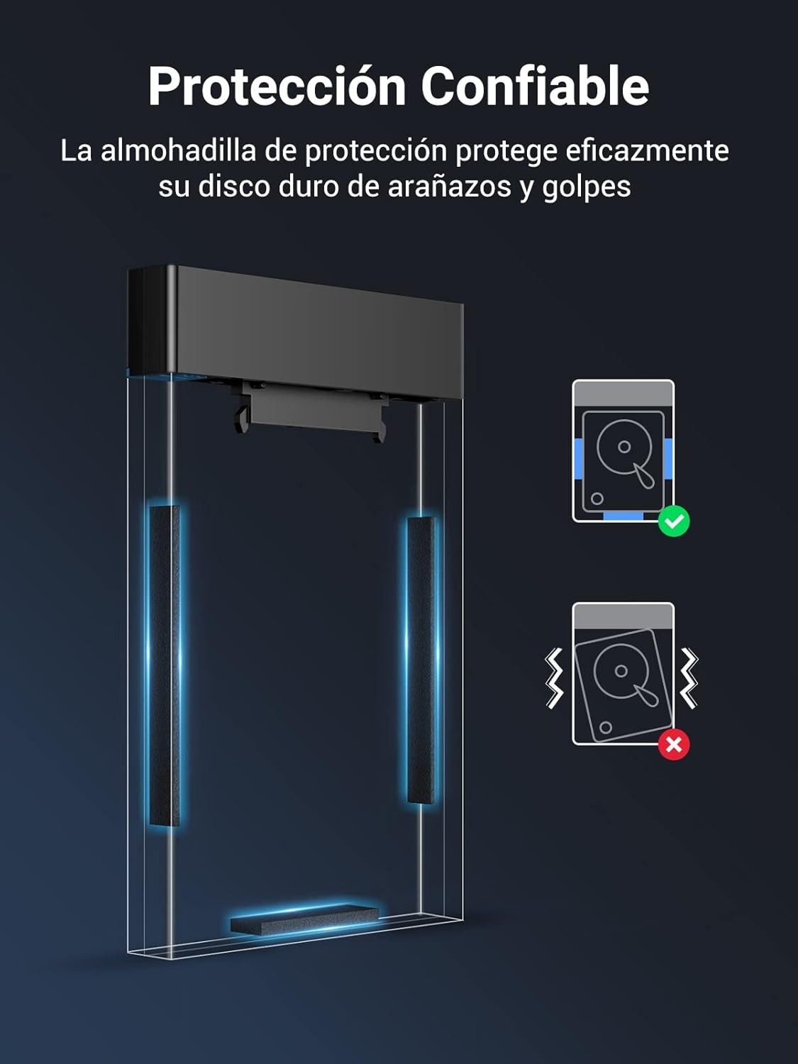 Detalle 2 de UGREEN Carcasa Disco Duro 2,5" SATA con USB 3.0 🚀