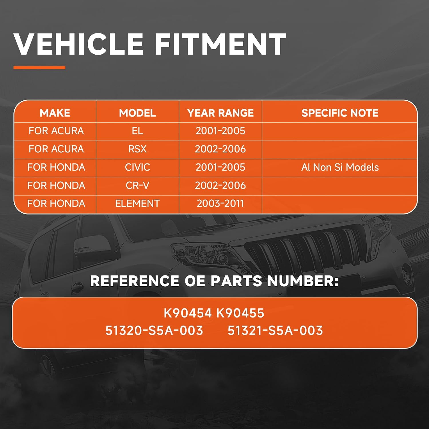 Detalle 2 de KALUJ Front Sway Bar End Links Kit K90454 K90455