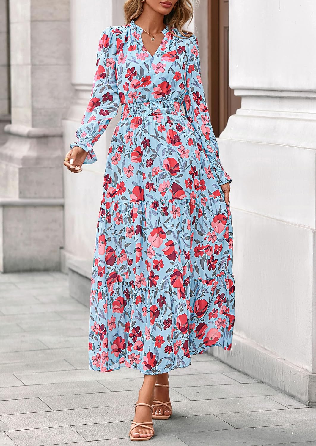 Thumbnail 3 de PRETTYGARDEN Floral Maxi Dress