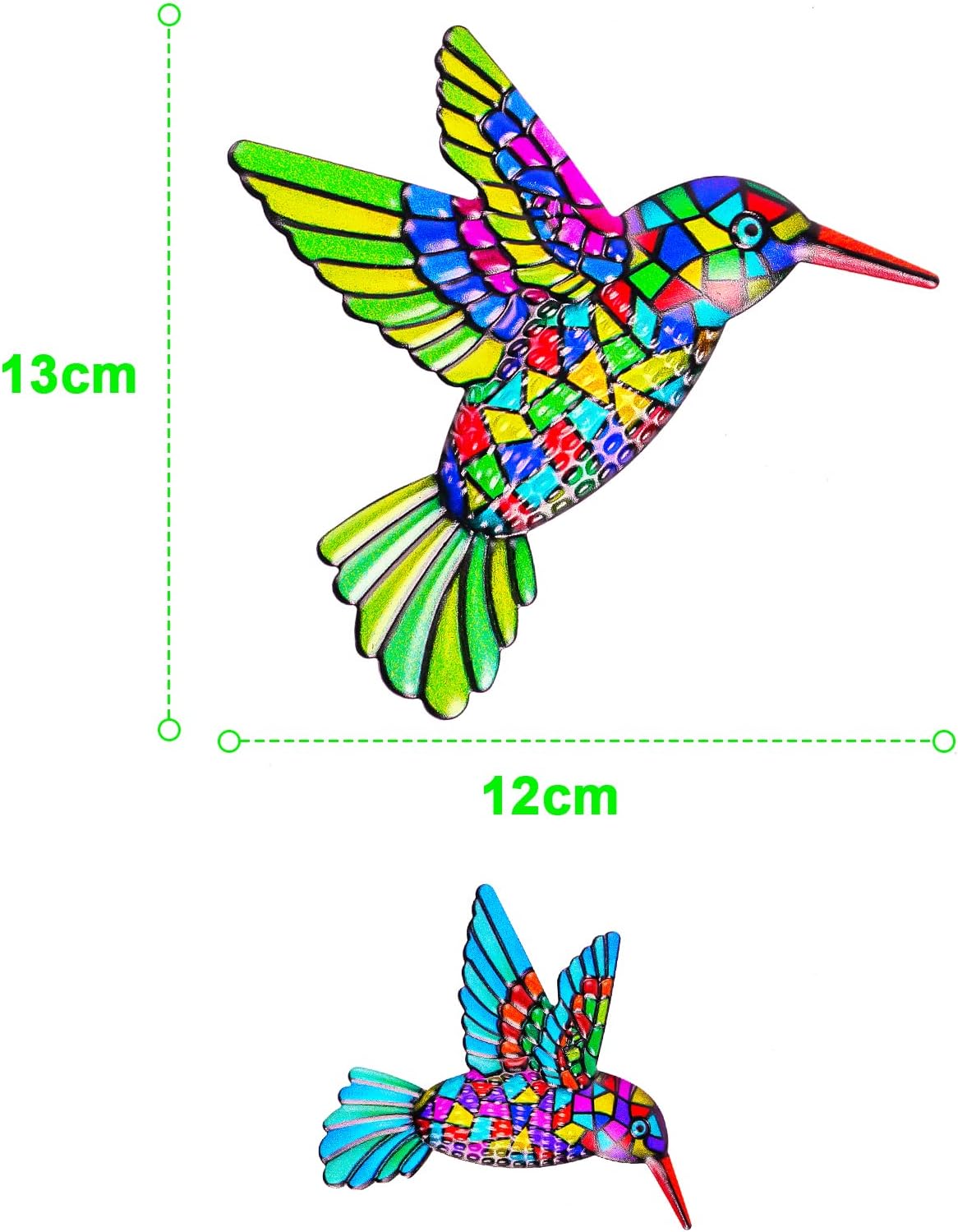 Detalle de OFFCUP Métal Colibri Décoration Murale 2PCS