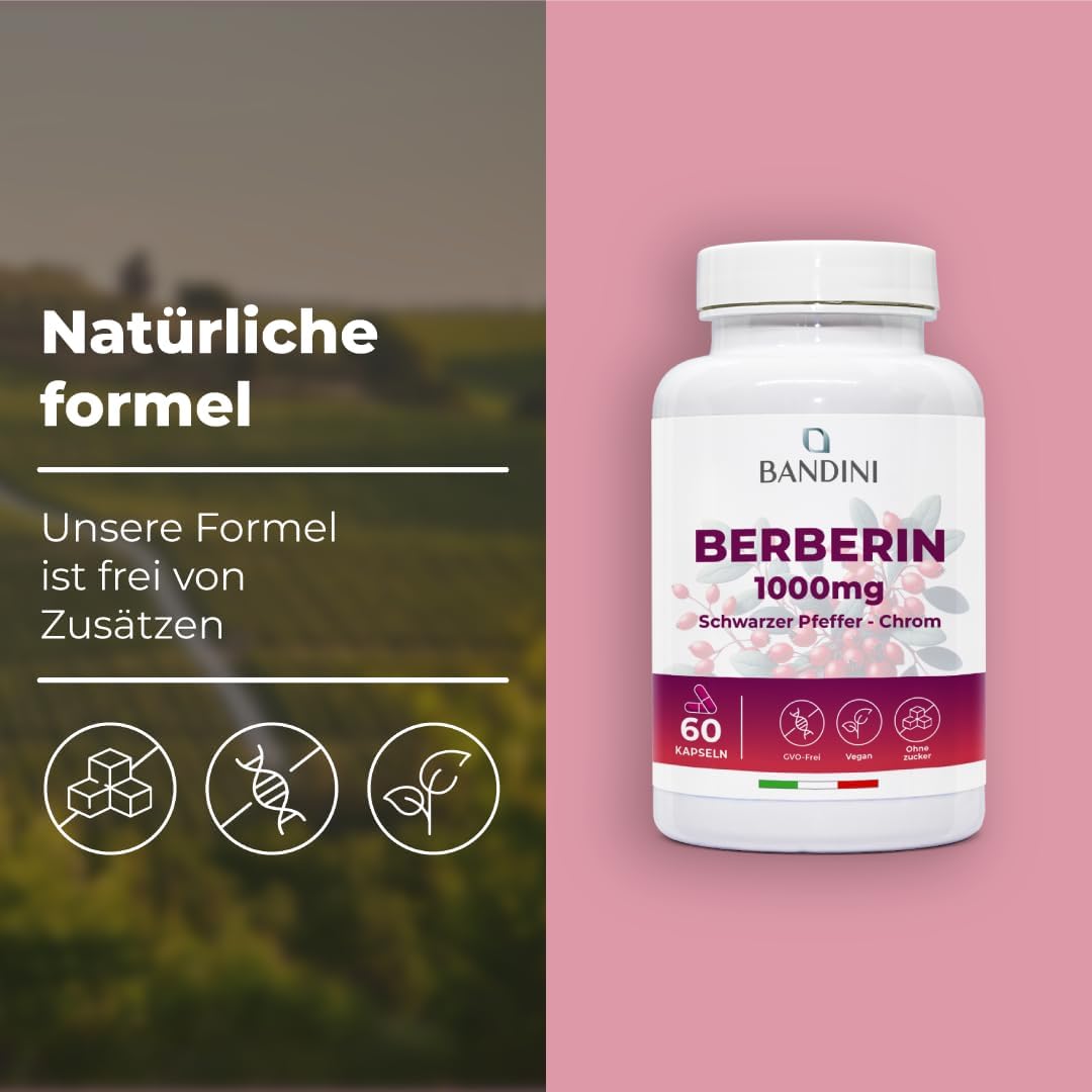 Detalle 2 de Bandini Berberin 1000mg Rein Hochdosiert