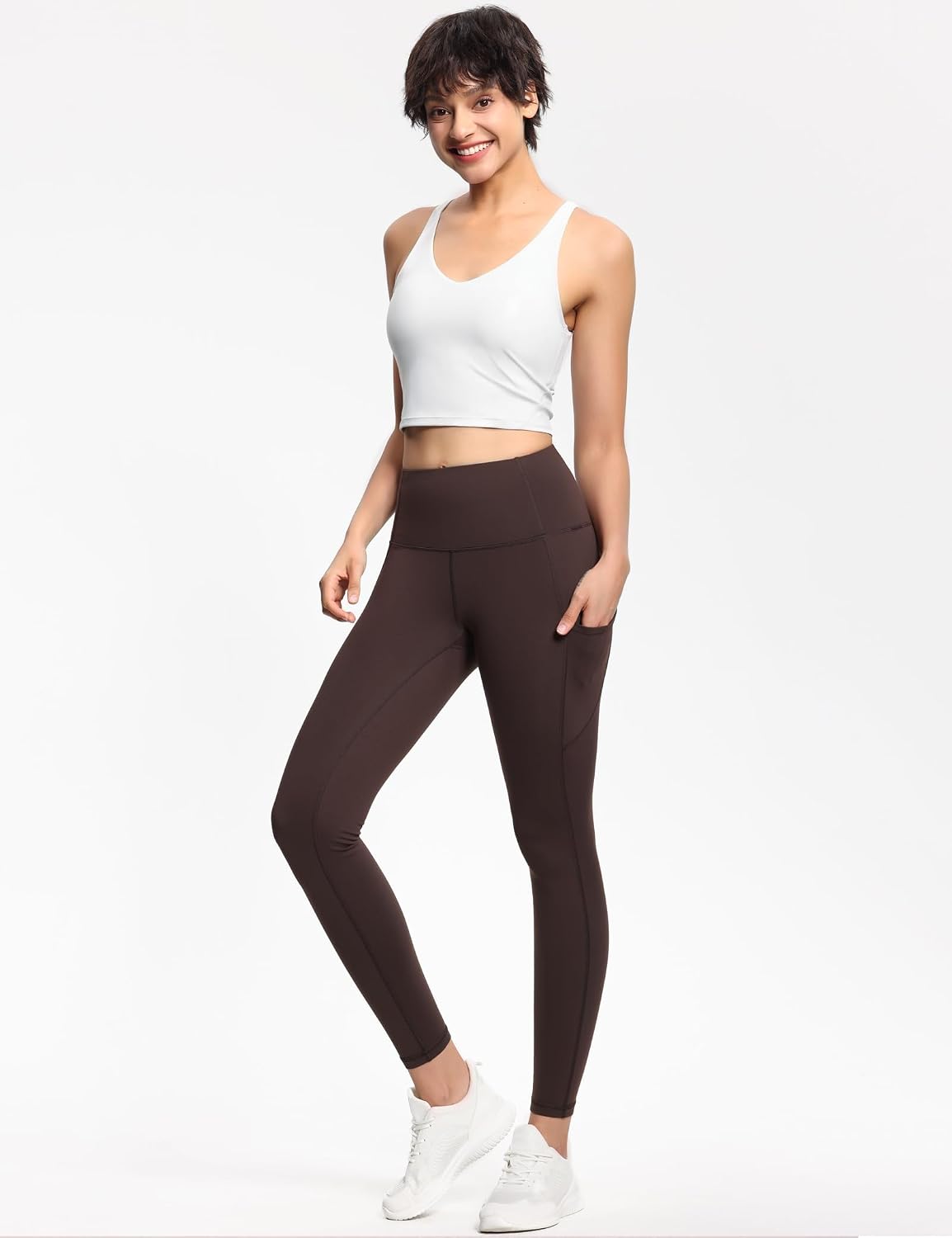 Thumbnail 6 de THE GYM PEOPLE Thick High Waist Yoga Pants with Pockets – Tummy Control Workout Leggings for Women