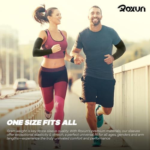Detalle 2 de ROXUN Mangas de Brazo para Deportes: compresión, protección solar y comodidad para hombres y mujeres