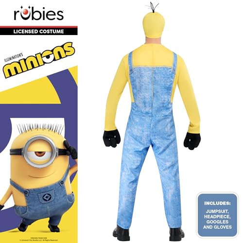 Thumbnail 1 de Rubies Official Minion Kevin Adult Costume with Printed Jumpsuit and Foam Headpiece