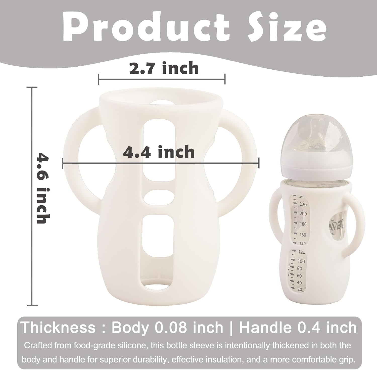 Detalle 2 de Silicone Baby Bottle Sleeves, 8 oz