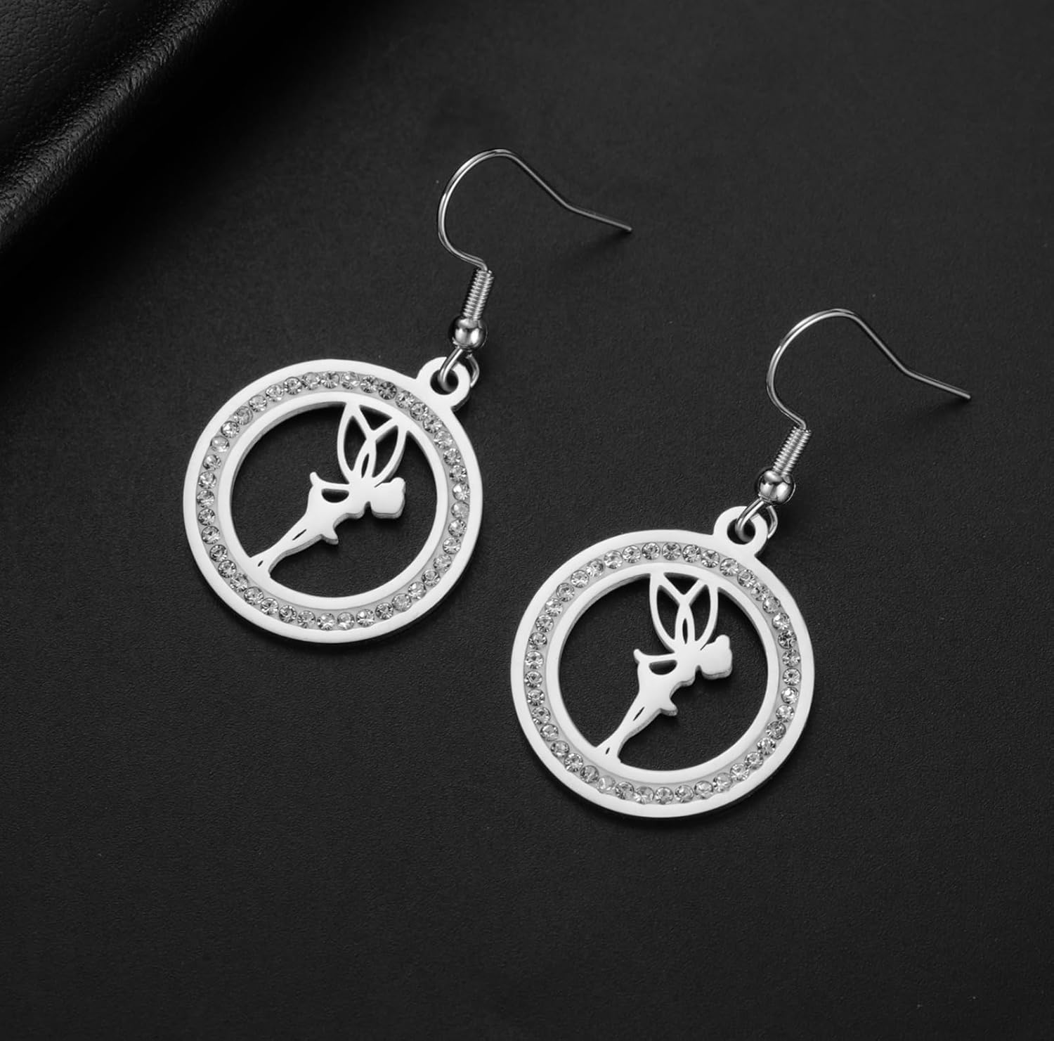 Detalle de EUEAVAN Feen-Ohrringe – Märchenprinzessin, eleganter Ohrschmuck