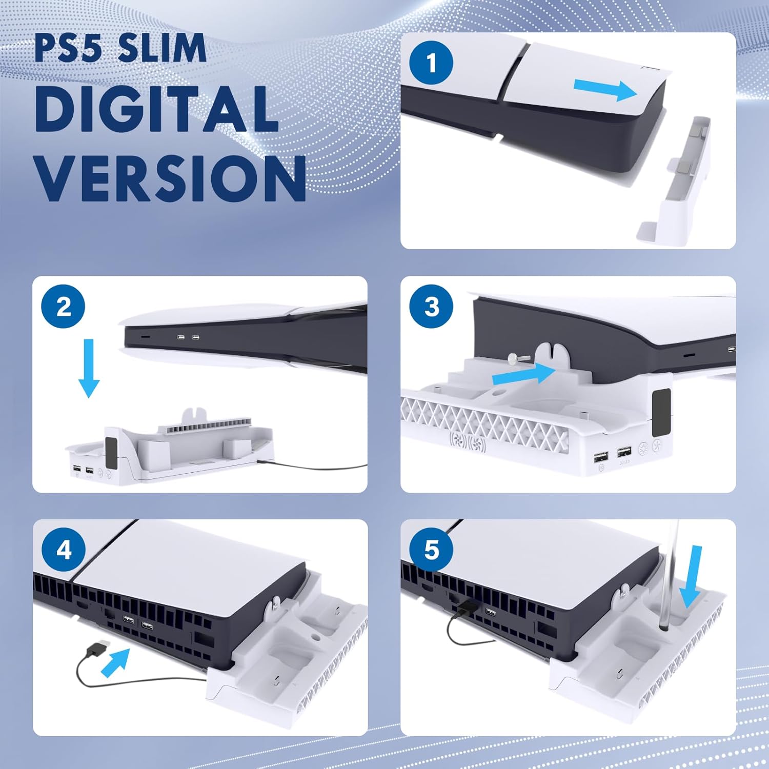 Thumbnail 6 de Sehawei Soporte PS5 Slim con Ventilador y Cargador