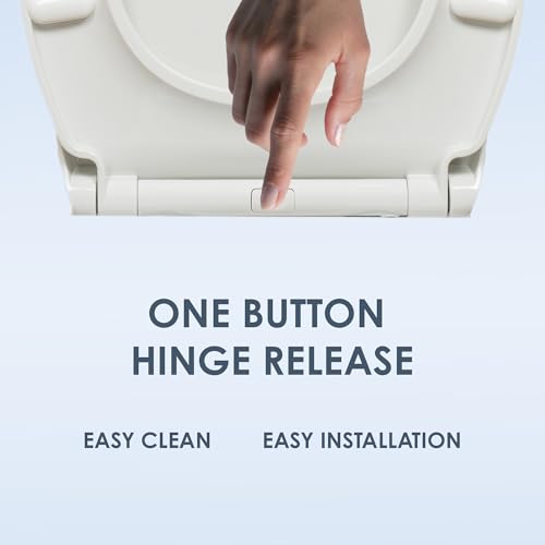 Detalle 2 de AQUALONA Premium Thermoplastic Toilet Seat with Soft Close, Oval White
