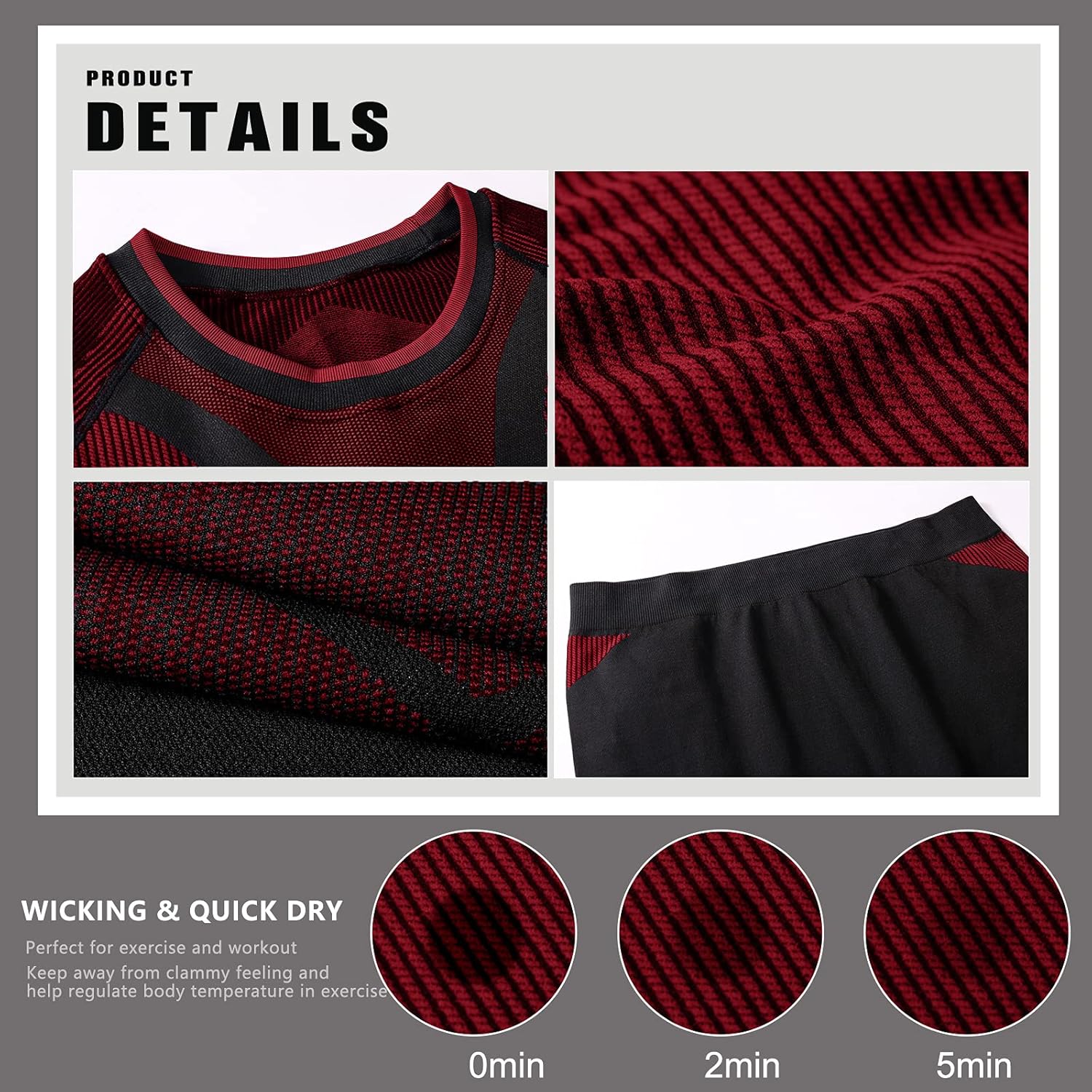 Thumbnail 2 de MEETYOO Intimo termico uomo Maglia e Leggings