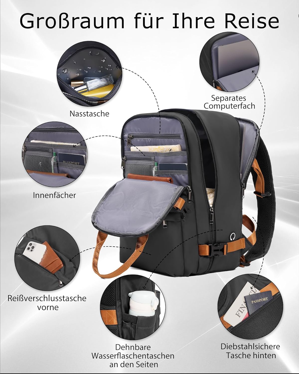 Thumbnail 5 de COOLIFE Vakuum Rucksack Easyjet 45x36x20
