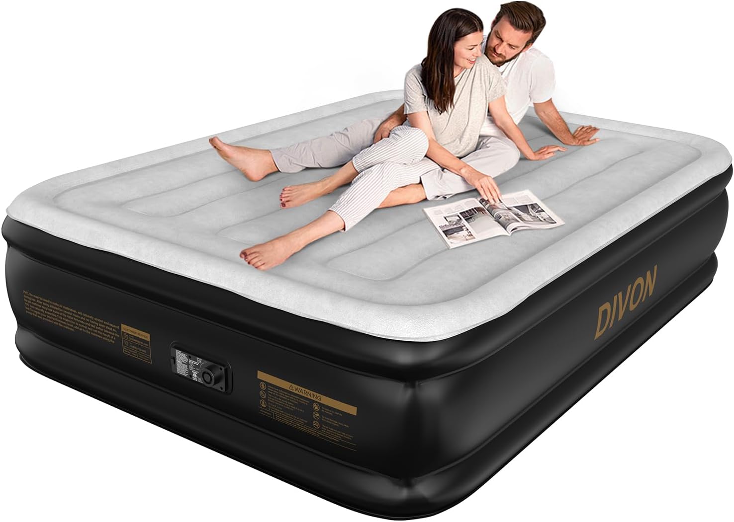 DIVON Air Mattress Full 18" Built-In Pump ⛺