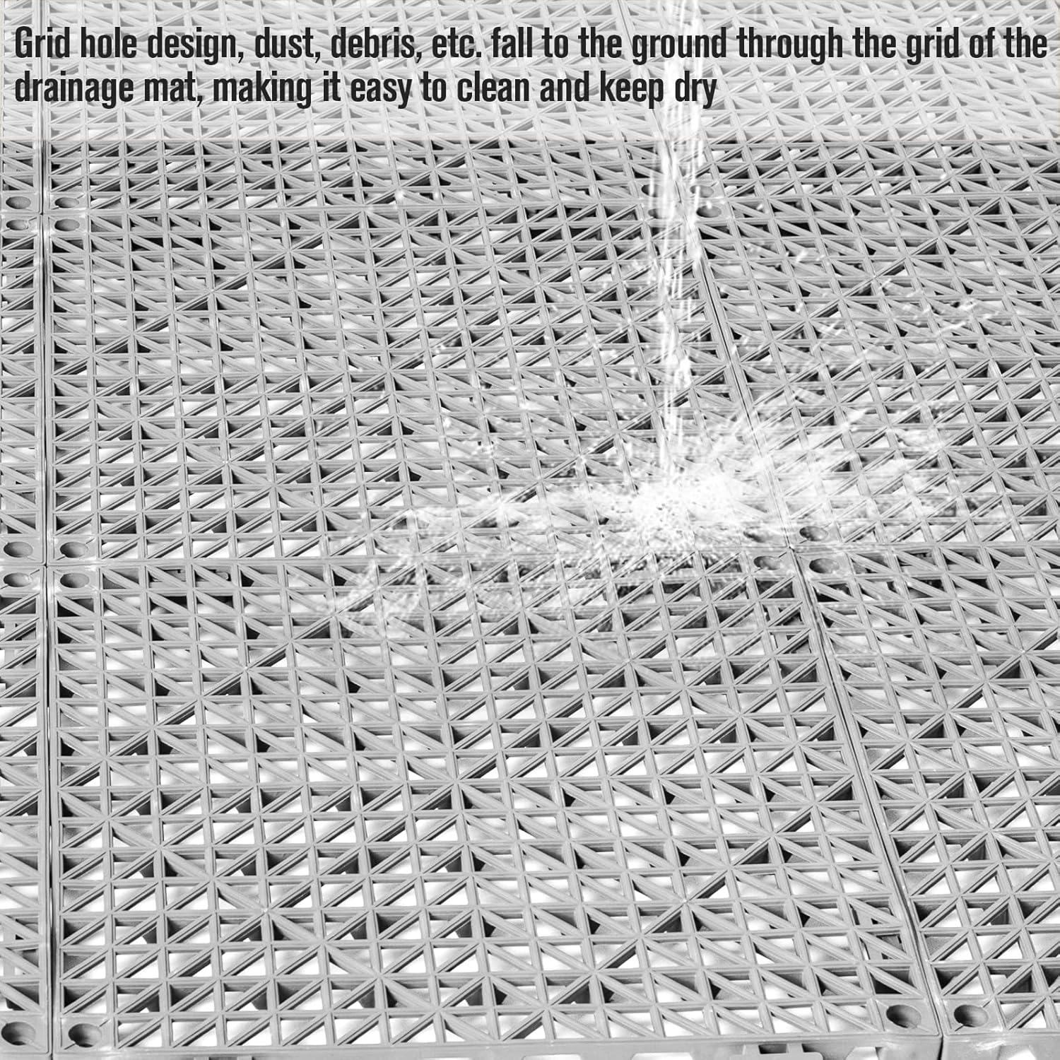 Detalle de 12-Piece Interlocking Rubber Floor Tiles ⚙