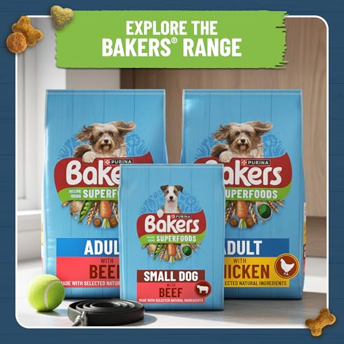 Thumbnail 7 de BAKERS Adult Dry Dog Food - Beef & Veg with Spirulina & Spinach 14KG