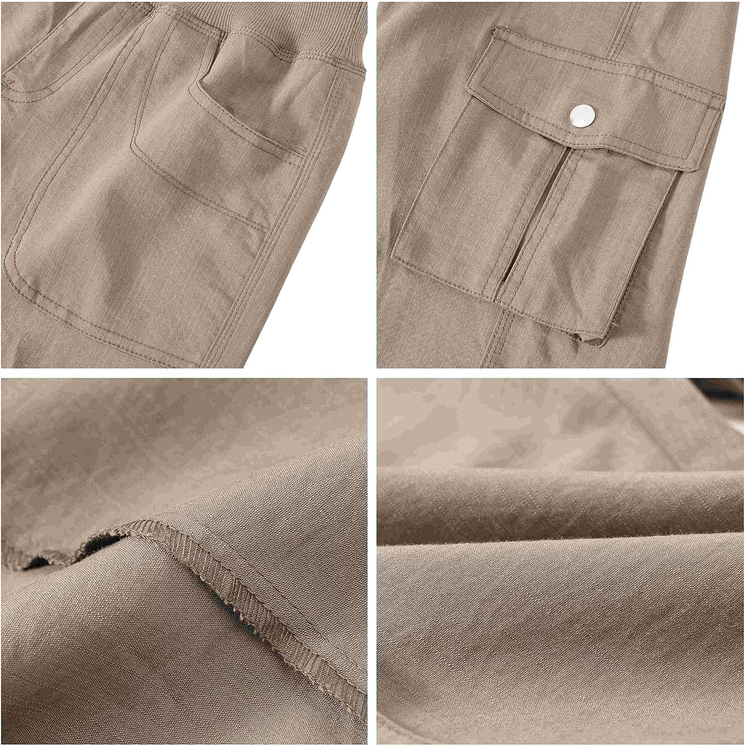 Thumbnail 4 de MoFiz Women's Relaxed-Fit Capri Pants: 3/4 Length Cargo Trousers for Everyday Comfort
