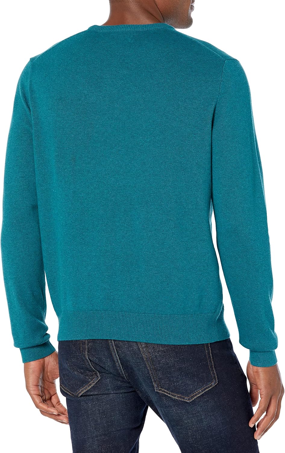 Detalle de Amazon Essentials Men's Long-Sleeve Cable Knit Crewneck Jumper — 100% Cotton, Regular Fit, Big & Tall Options
