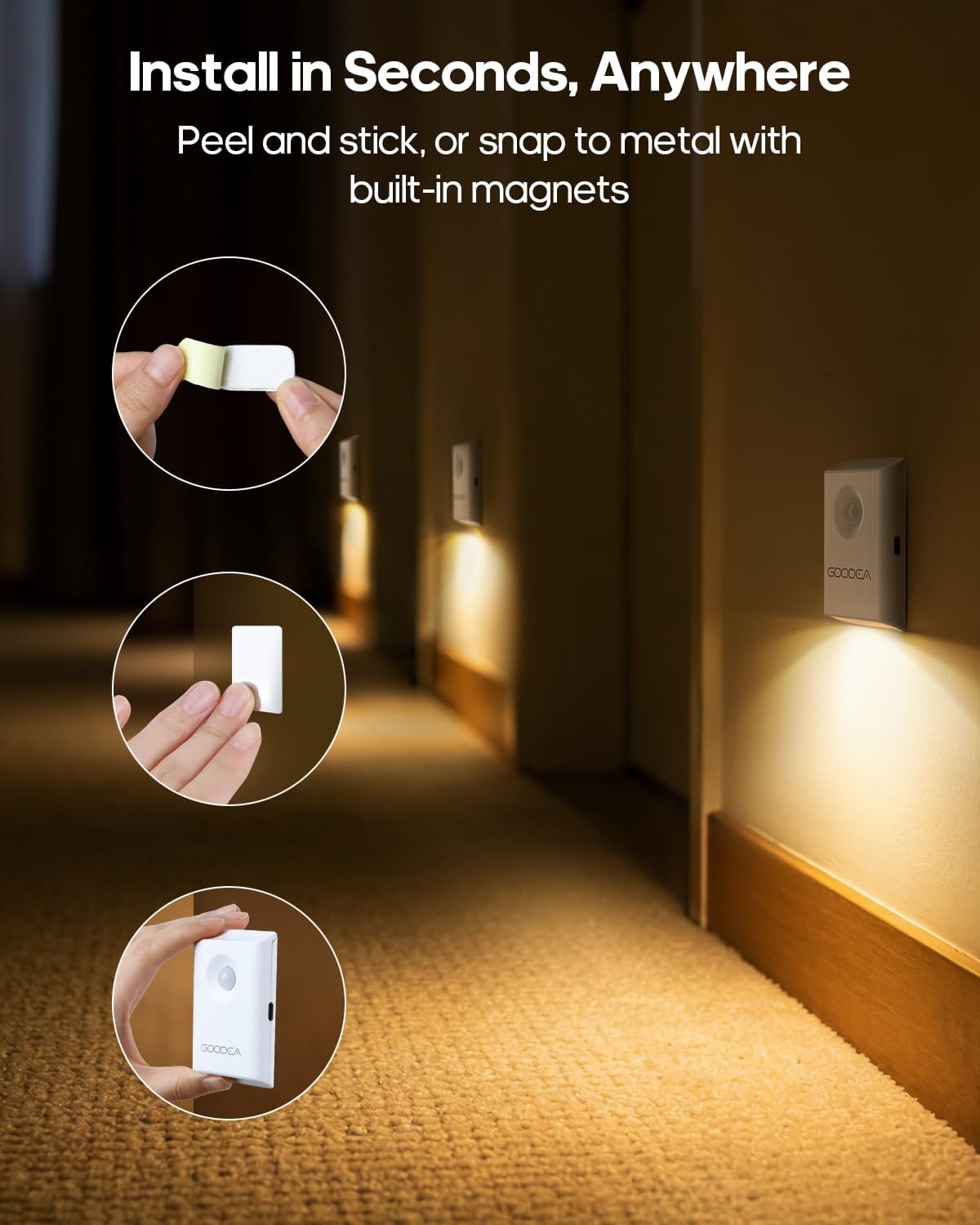 Thumbnail 6 de Goodea motion-sensor night lights