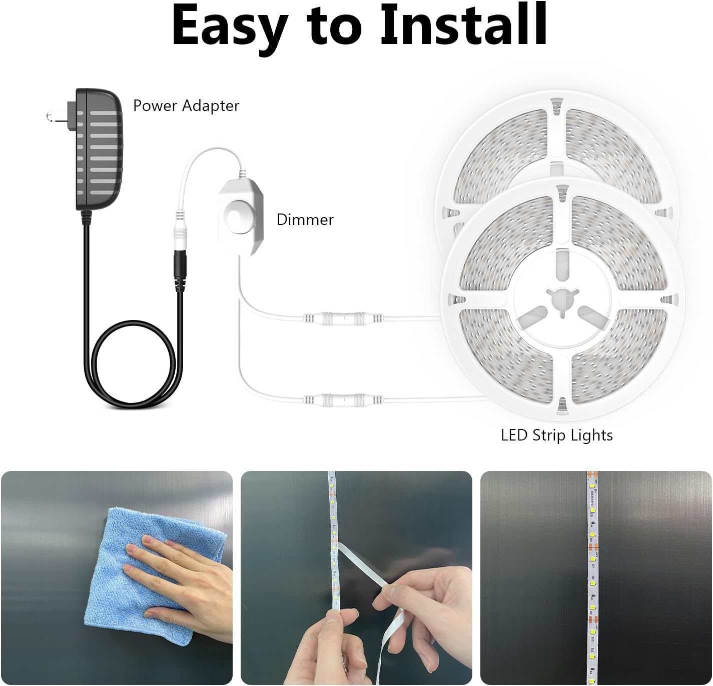 Detalle de Dalattin LED Strip Lights 50 ft