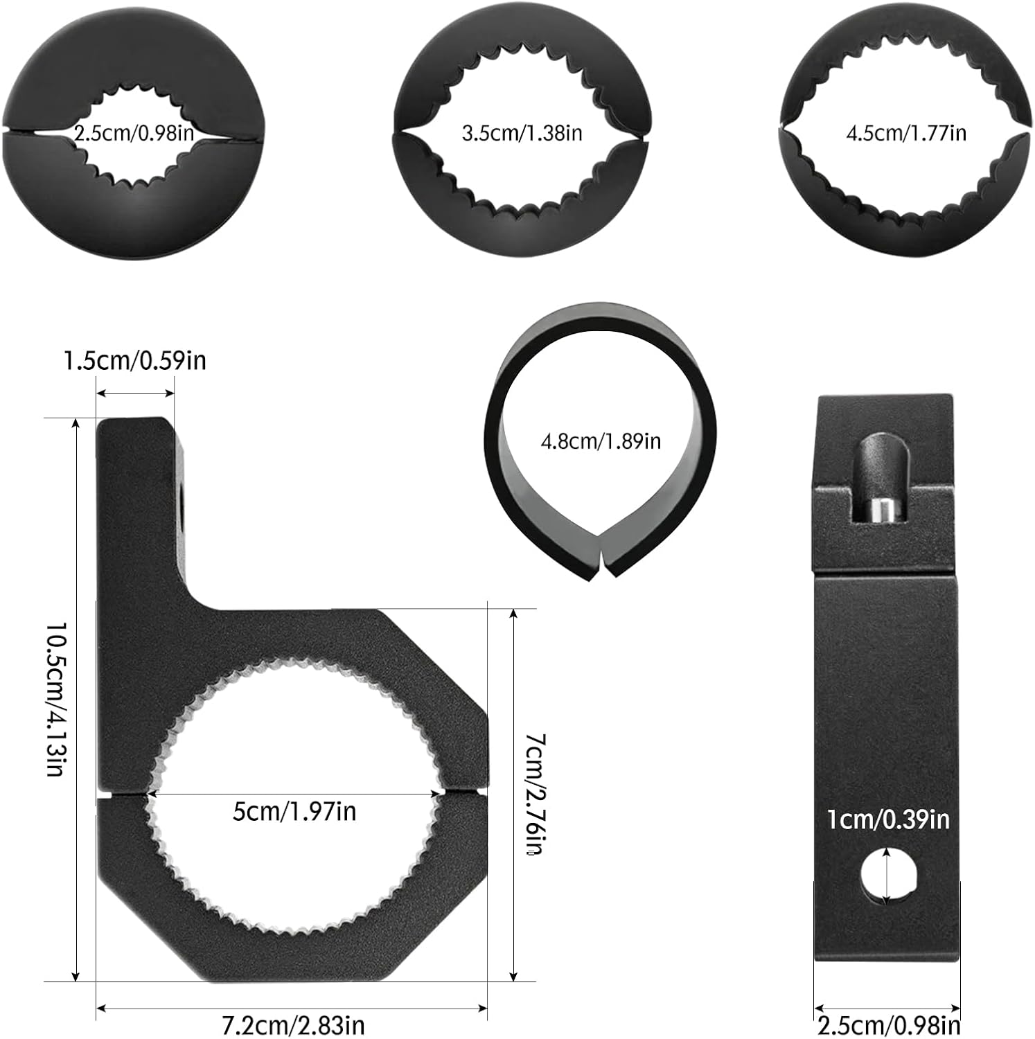 Detalle 2 de Chelhead Light Bar Mount Kit (25–50mm) – 4 Piece Universal Bracket Set for Work Lights