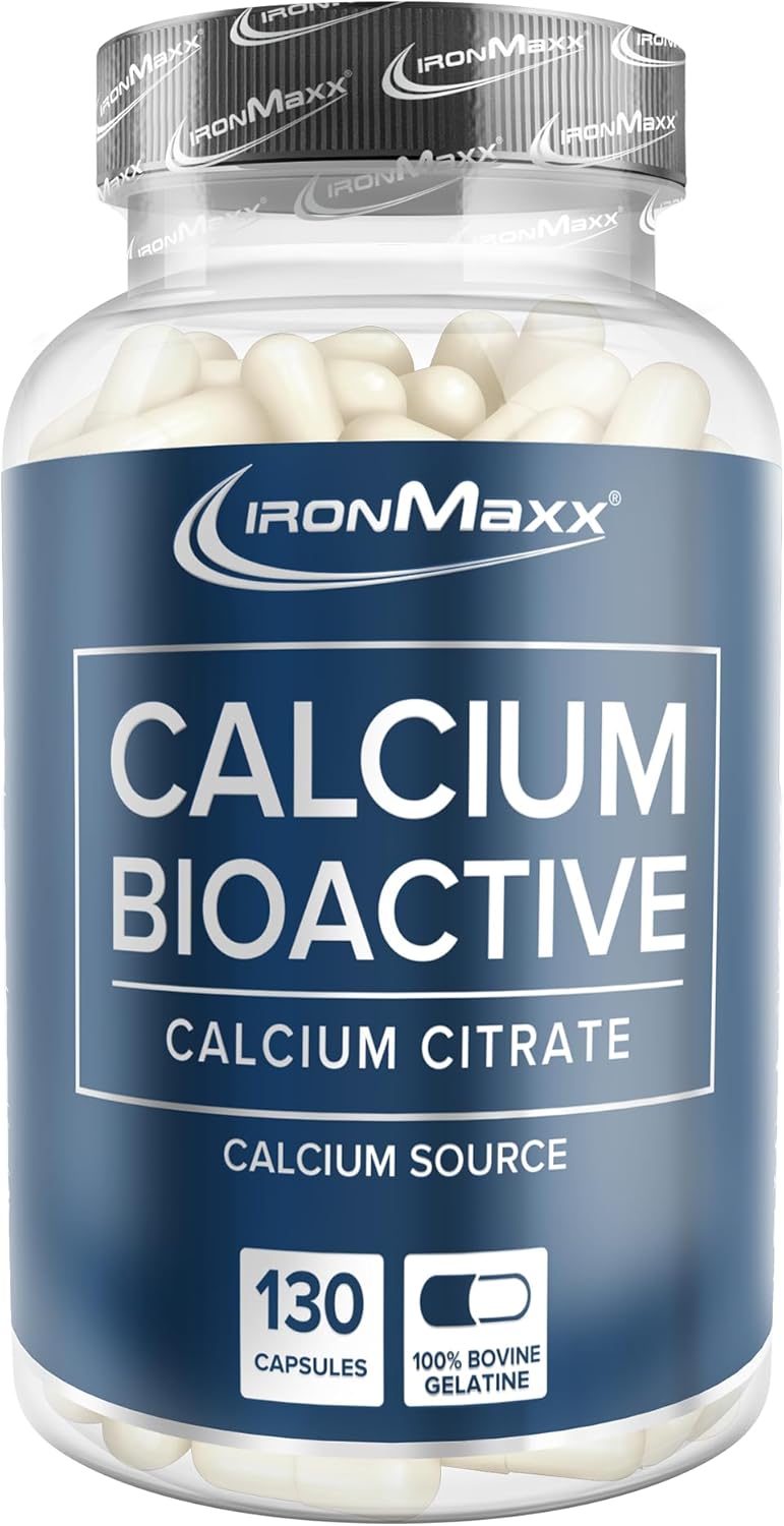 Detalle de IronMaxx Calcium Bioactive – Hochdosiertes Calciumcitrat für Knochen und Zähne, 130 Tabletten (glutenfrei & laktosefrei)
