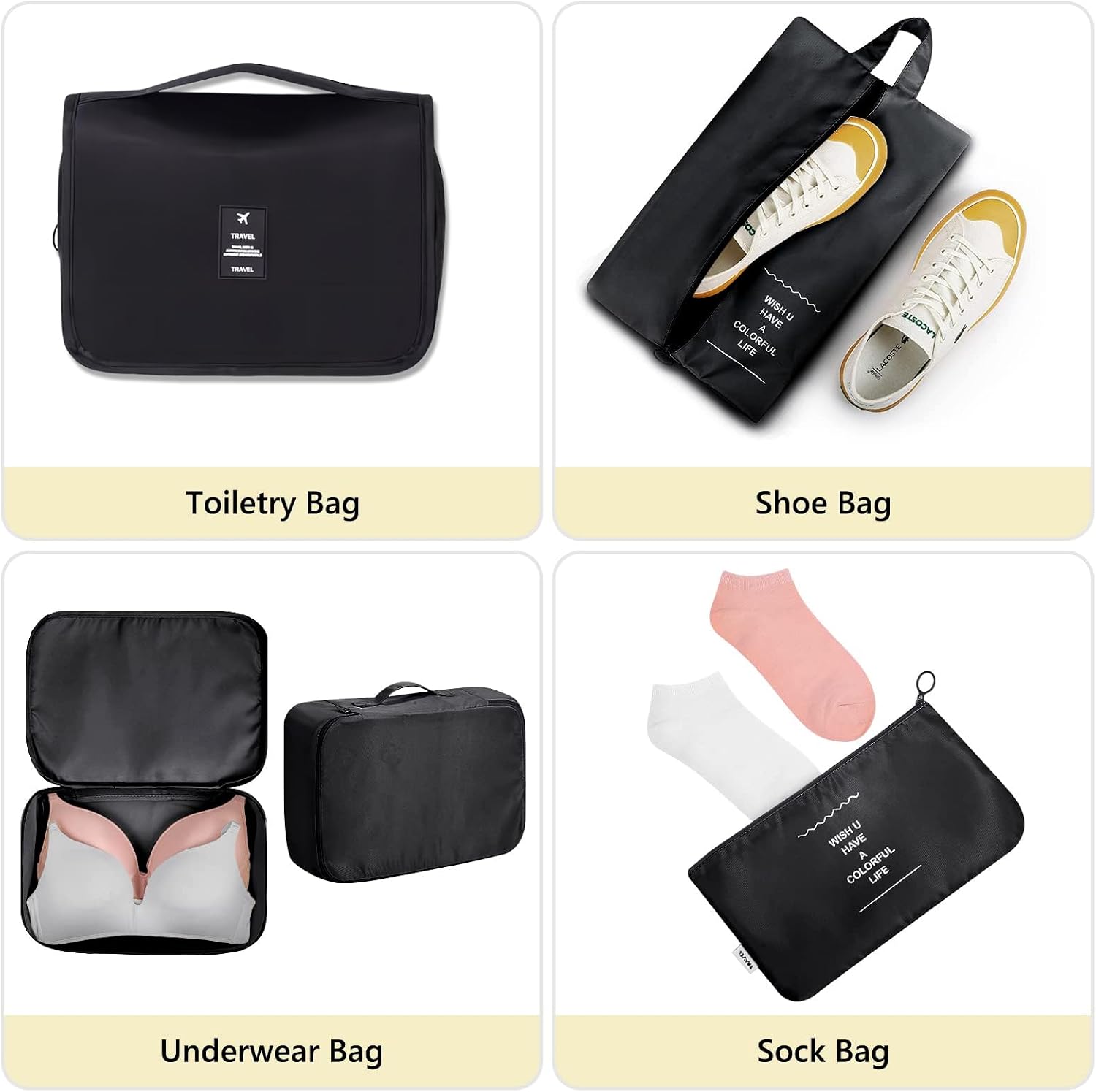 Thumbnail 4 de MURISE Packing Cubes Set (8-teilig, 6-teilig) – Koffer Organizer mit Kompressions- und Mesh-Zellen