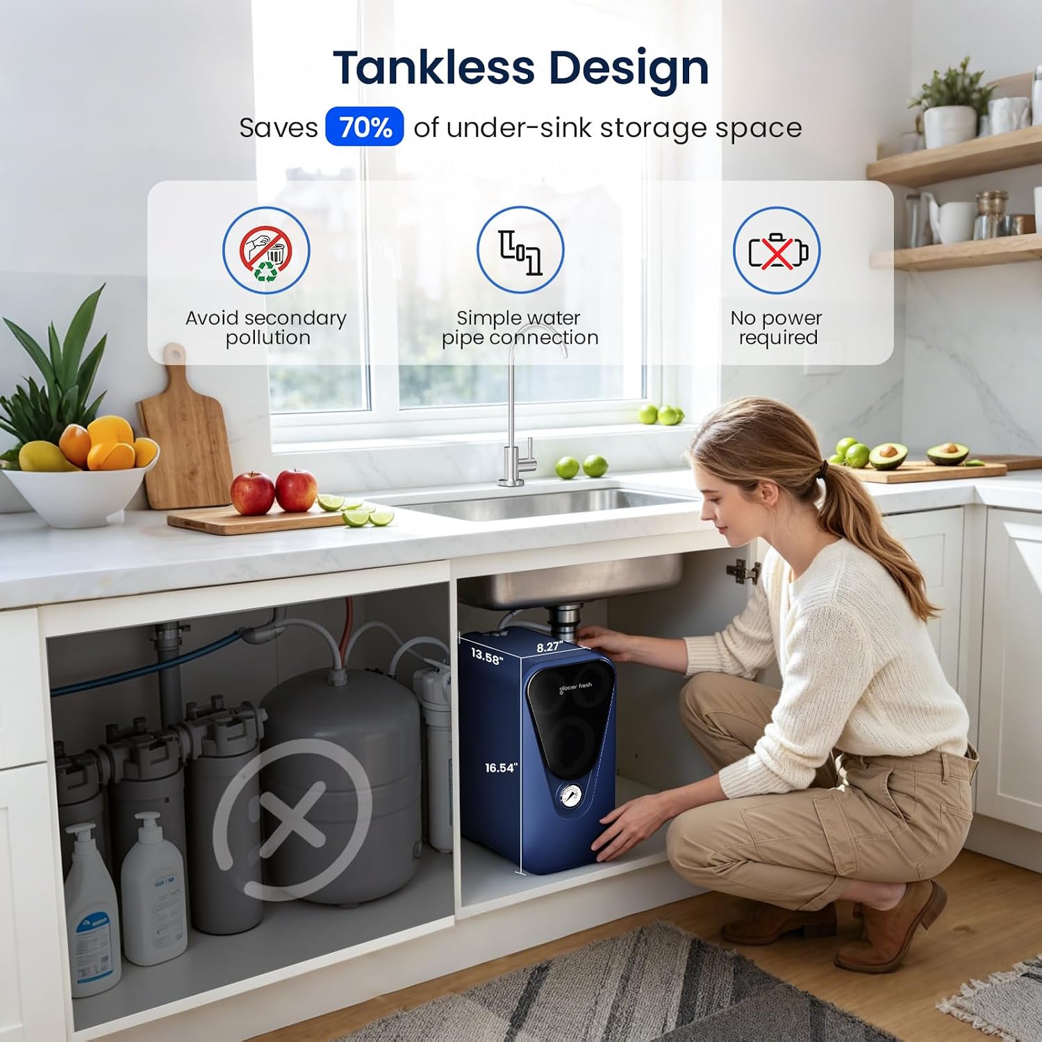 Detalle de GLACIER FRESH Reverse Osmosis Water Filter GFU03