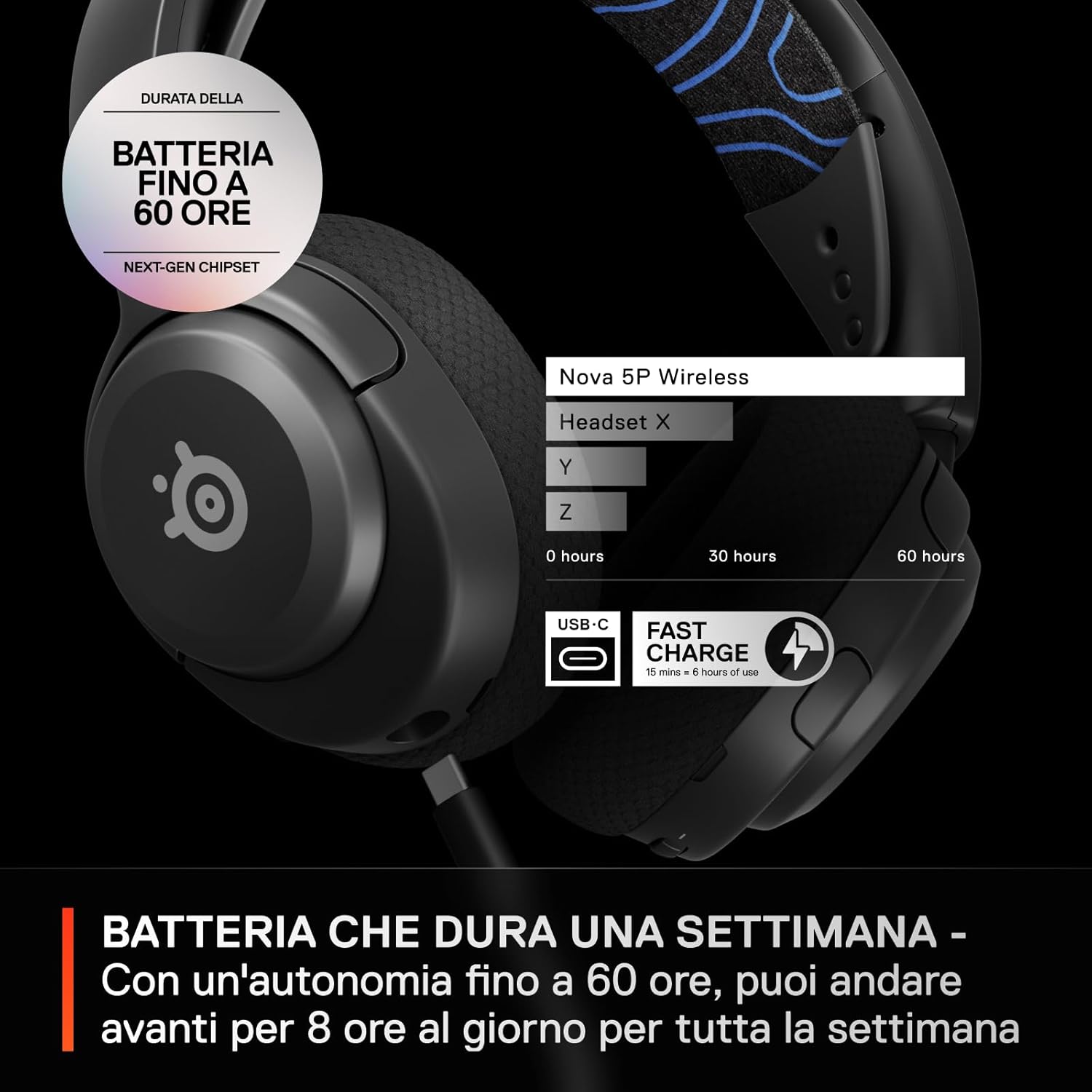 Thumbnail 6 de SteelSeries Arctis Nova 5P cuffie PS5 60 HR