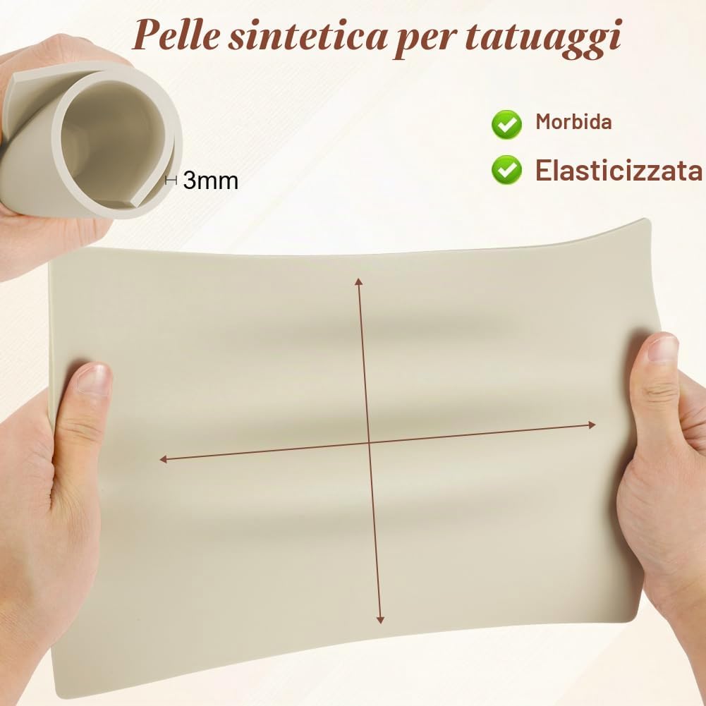 Detalle de Vicloon Pelle Sintetica Tattoo 3mm – 3 Pezzi 210 x 297 mm beige