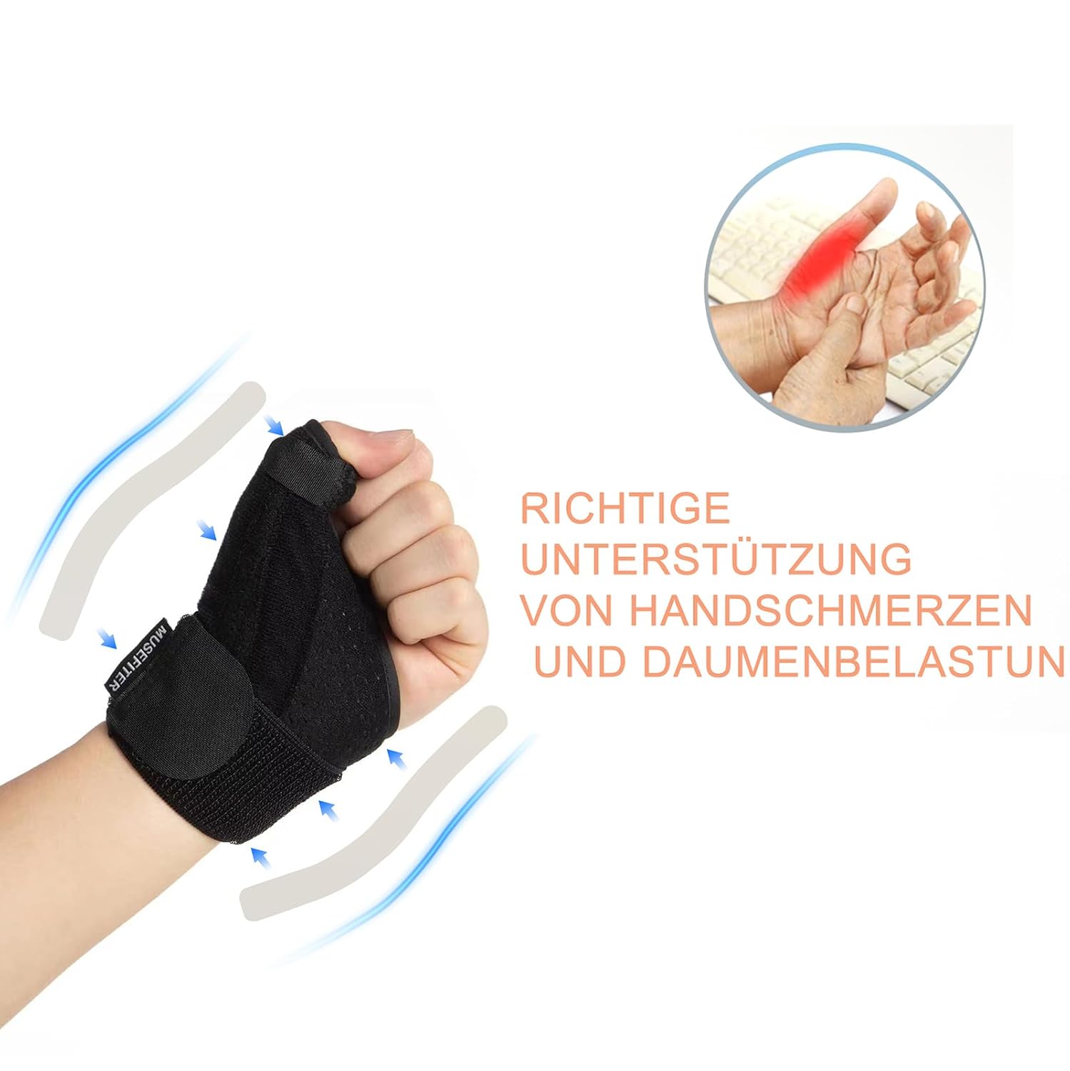 Detalle 2 de MUSEFITER Daumengelenkstabilisator L/XL