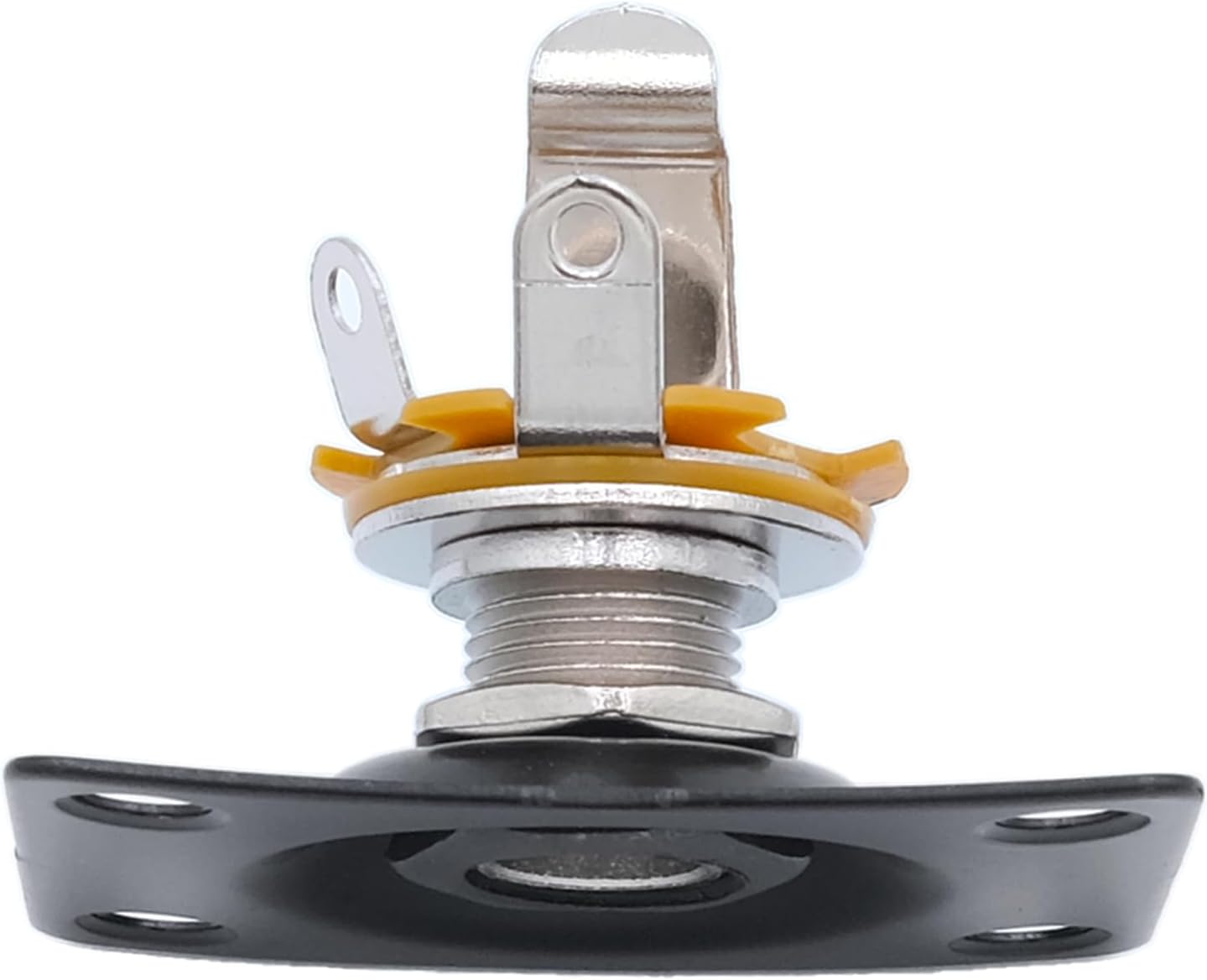 Detalle 1 de Xuxing 012 Square Guitar Jack Socket, Black Metal, 1/4-Inch Mono