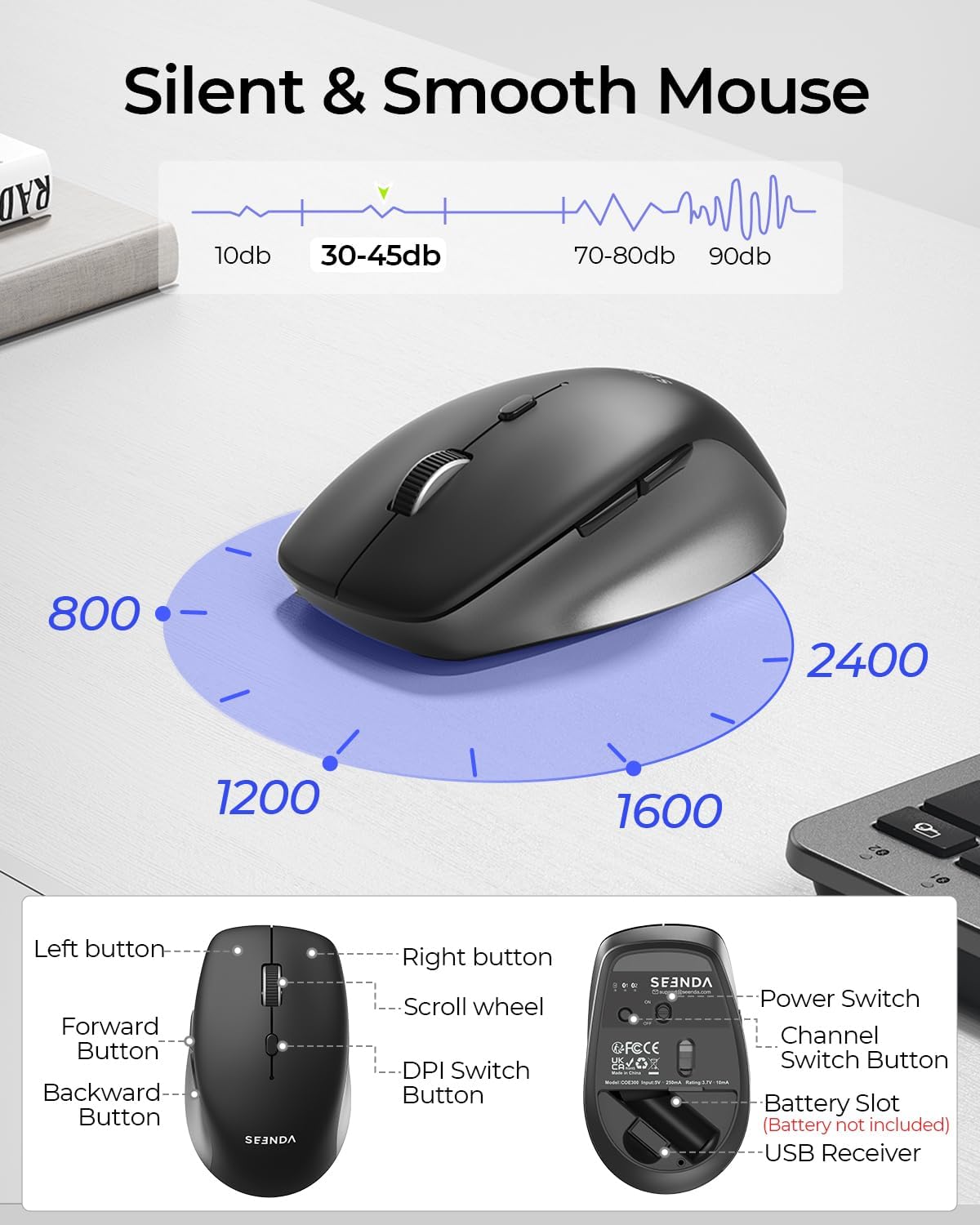 Thumbnail 4 de Seenda COE300 Wireless keyboard set for Windows