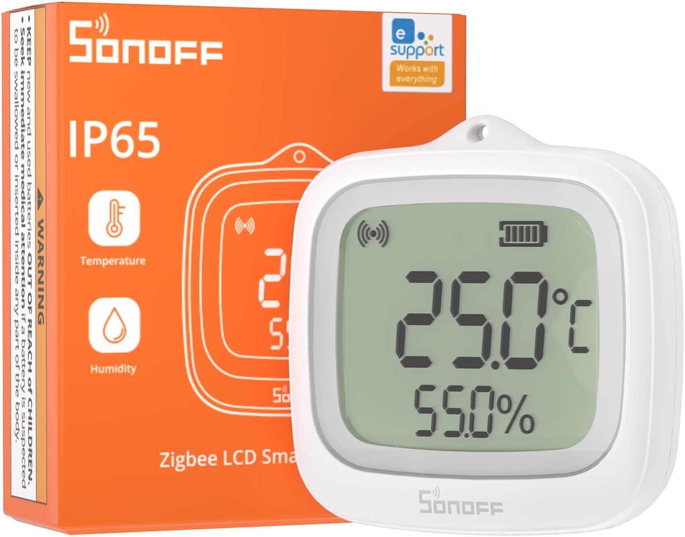 SONOFF SNZB-02WD IP65 Zigbee LCD Smart Temperature Humidity Sensor