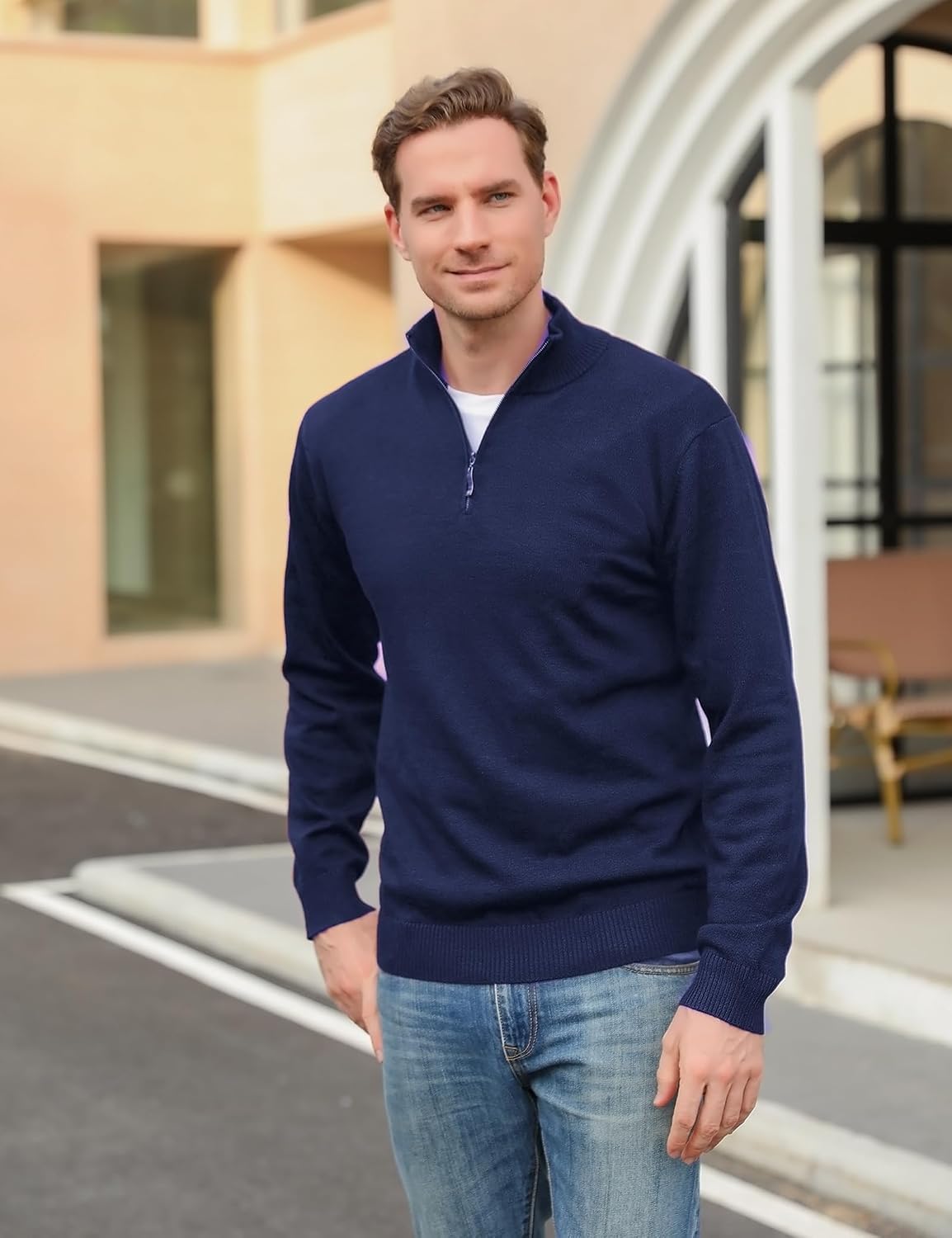 Detalle de Sykooria Pull col zippé 70% coton