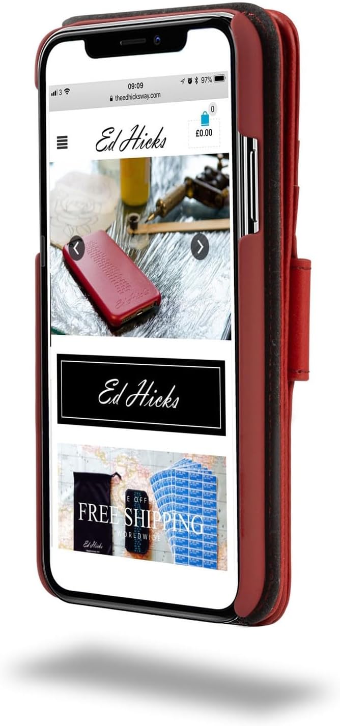 Thumbnail 5 de Ed Hicks Genuine Leather Flip Case for iPhone 16 Pro Max — Wallet Folio with RFID Blocking