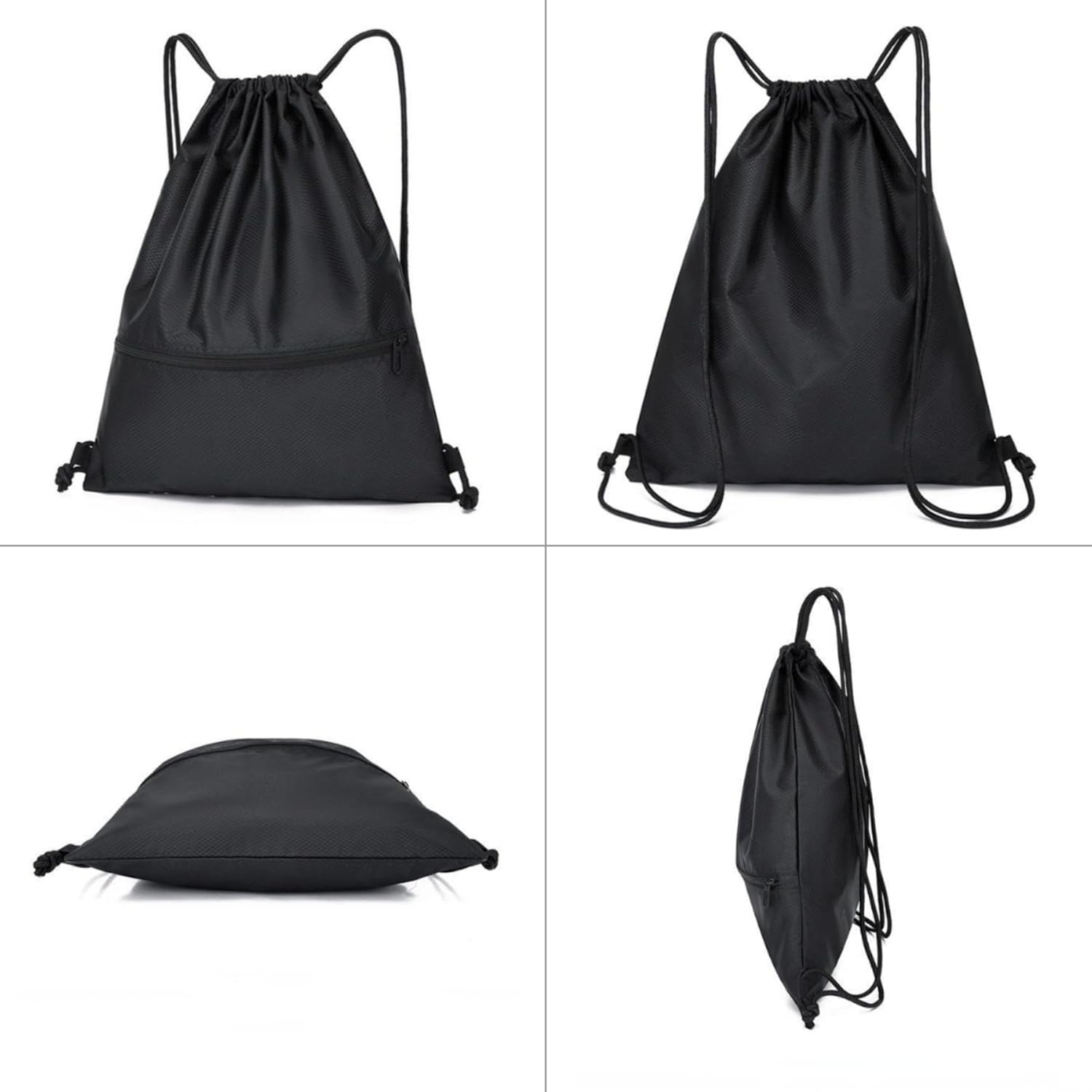 Thumbnail 1 de Arae Drawstring Backpack Bag with Front Pocket – Waterproof Oxford, Lightweight Gym Sack